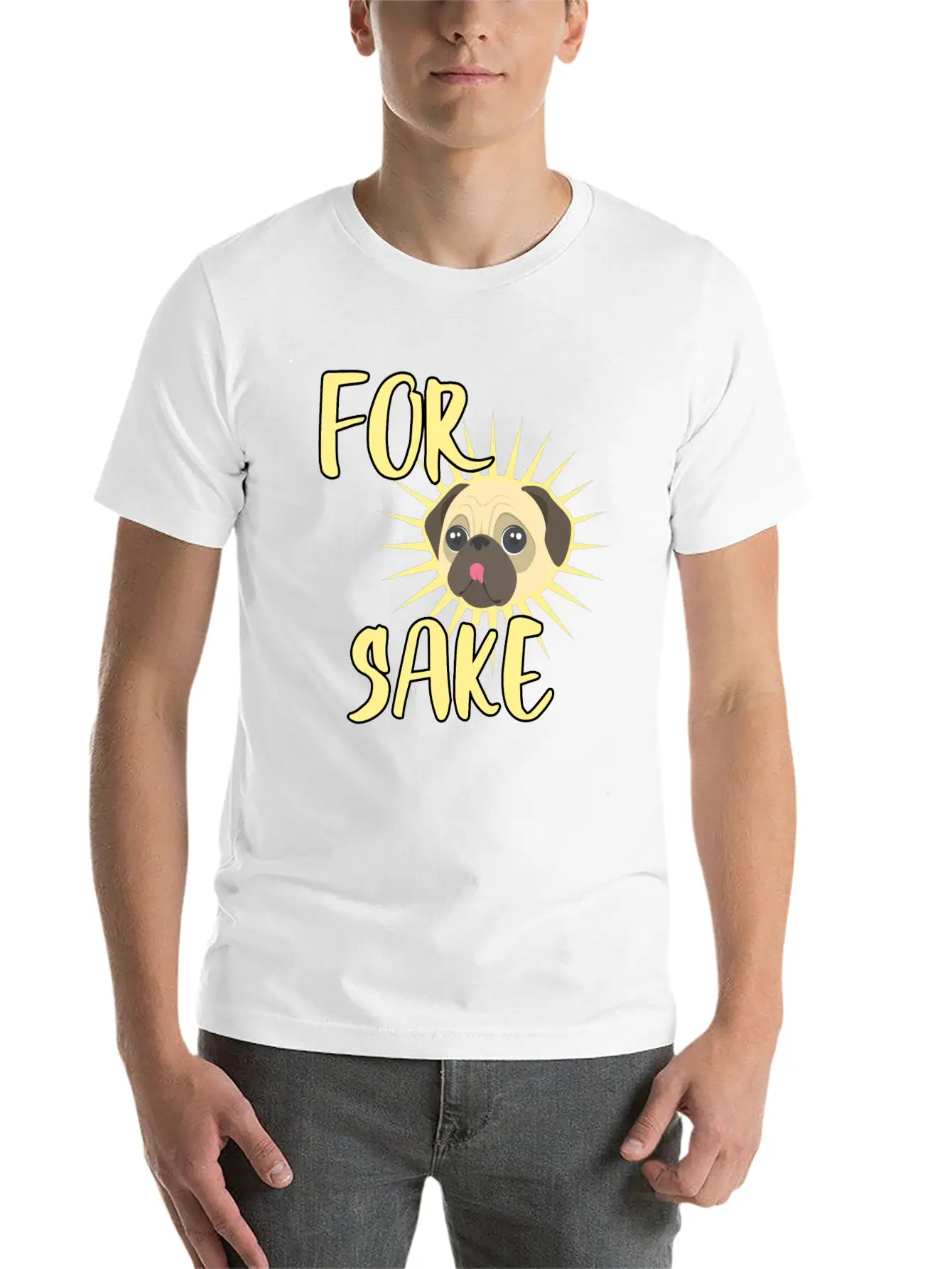 Pug Dog Pet Stuffed Animal Bark Pug Life Lightweight Cotton T-Shirt – Daily Comfort Graphic Shirt