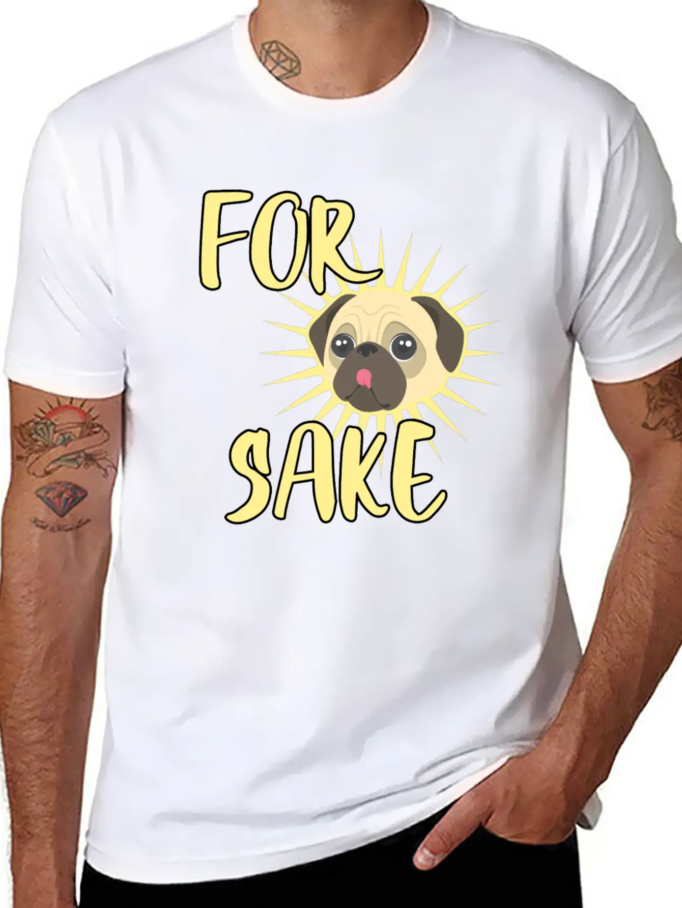 Pug Dog Pet Stuffed Animal Bark Pug Life Lightweight Cotton T-Shirt – Daily Comfort Graphic Shirt