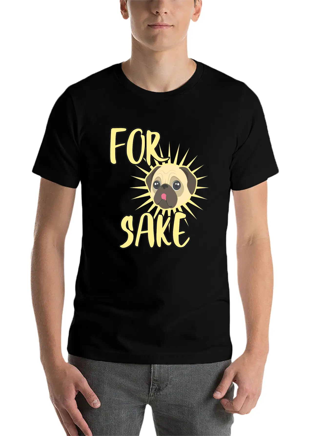 Pug Dog Pet Stuffed Animal Bark Pug Life Lightweight Cotton T-Shirt – Daily Comfort Graphic Shirt