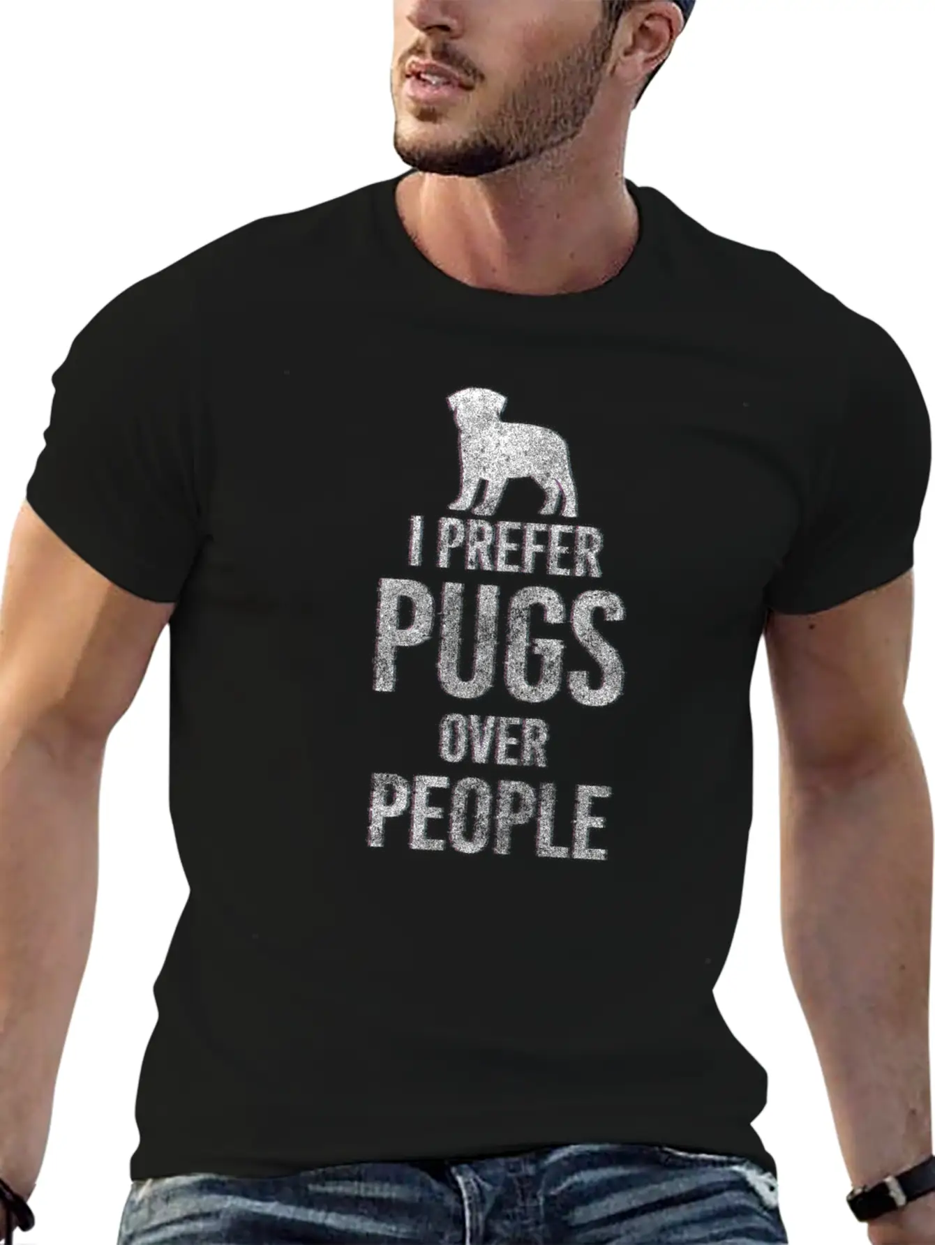Pug Dogs Dog Dad Soft Cotton Short Sleeve Tee – Unisex Wardrobe Staple