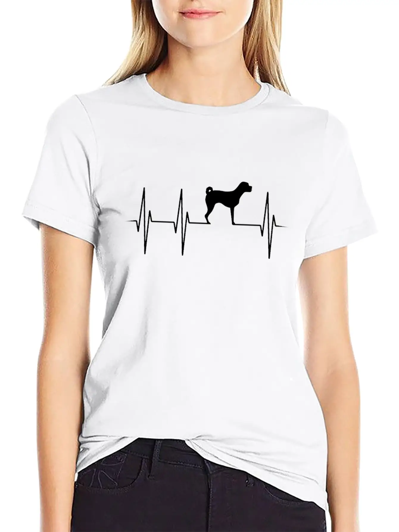 Puggle Heartbeat Heart Rate Dog Owner Gift Modern Fit Casual T-Shirt – Clean And Versatile Design