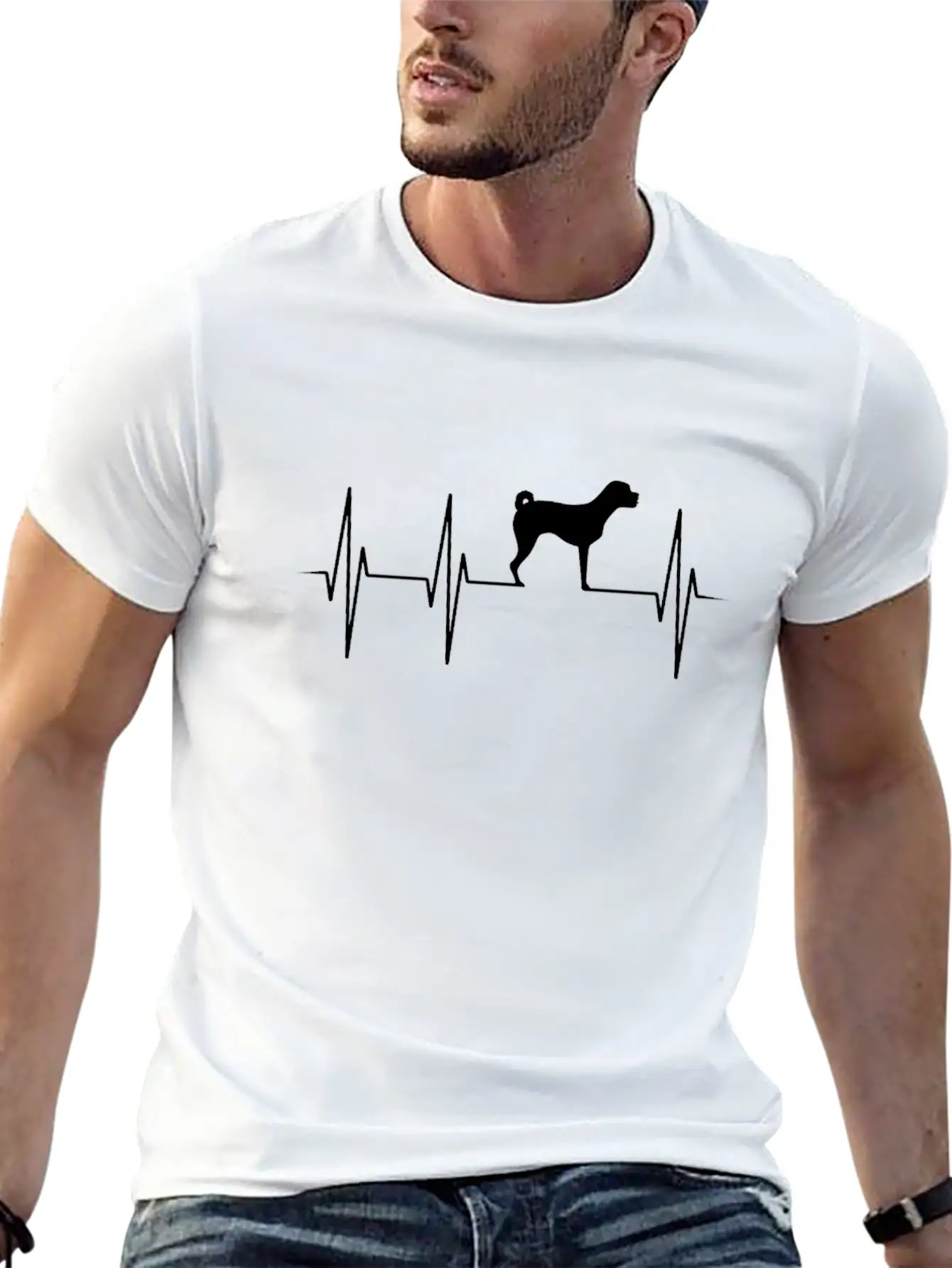 Puggle Heartbeat Heart Rate Dog Owner Gift Modern Fit Casual T-Shirt – Clean And Versatile Design