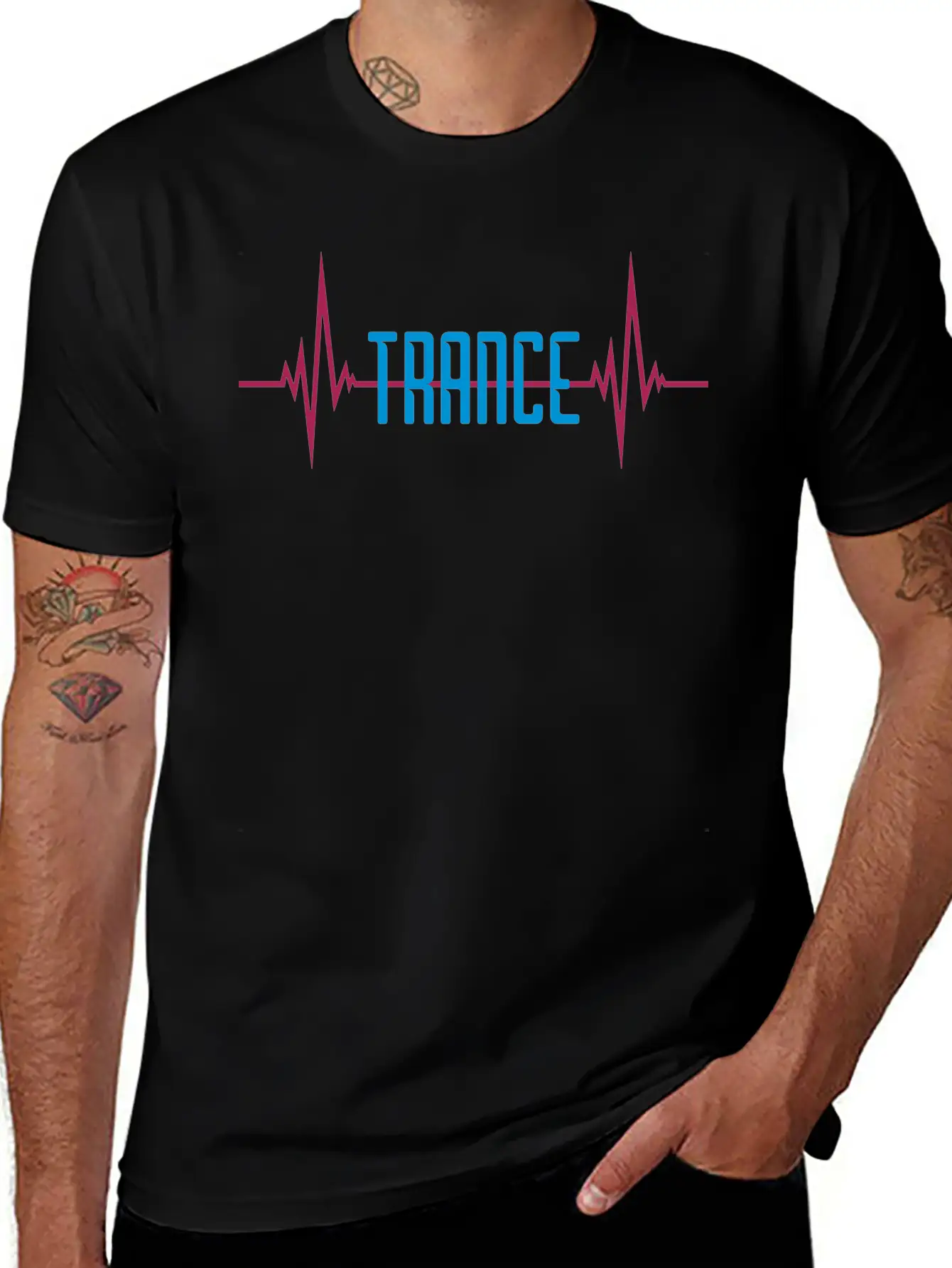 Pulse Trance Heartbeat Logo Lightweight Cotton T-Shirt – Daily Comfort Graphic Shirt