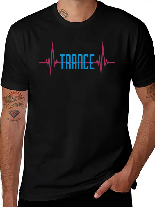 Pulse Trance Heartbeat Logo Lightweight Cotton T-Shirt – Daily Comfort Graphic Shirt