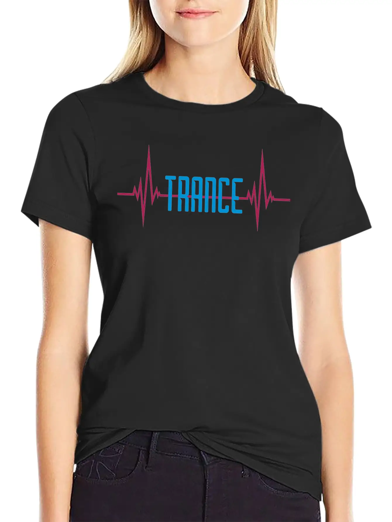 Pulse Trance Heartbeat Logo Lightweight Cotton T-Shirt – Daily Comfort Graphic Shirt