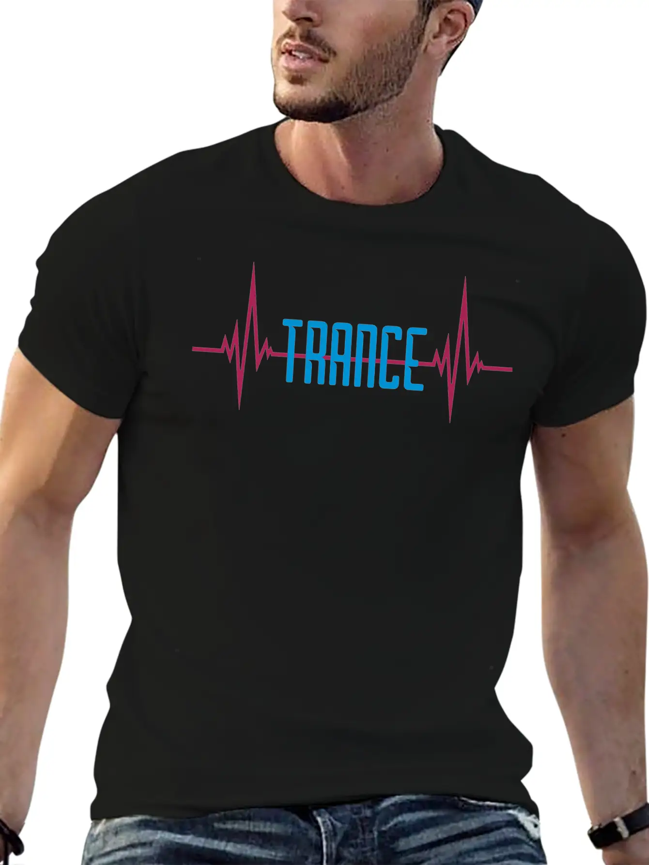 Pulse Trance Heartbeat Logo Lightweight Cotton T-Shirt – Daily Comfort Graphic Shirt