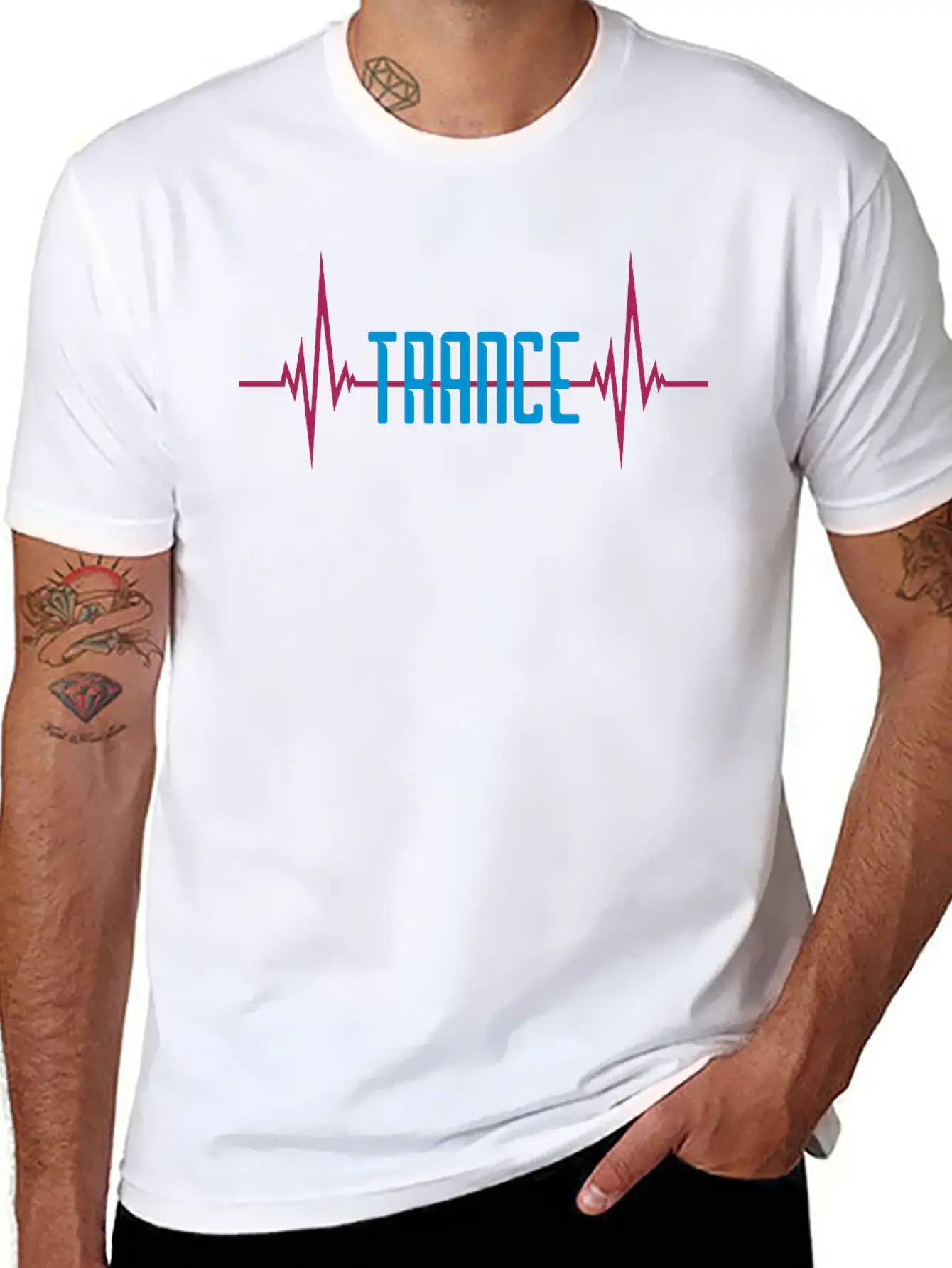 Pulse Trance Heartbeat Logo Lightweight Cotton T-Shirt – Daily Comfort Graphic Shirt
