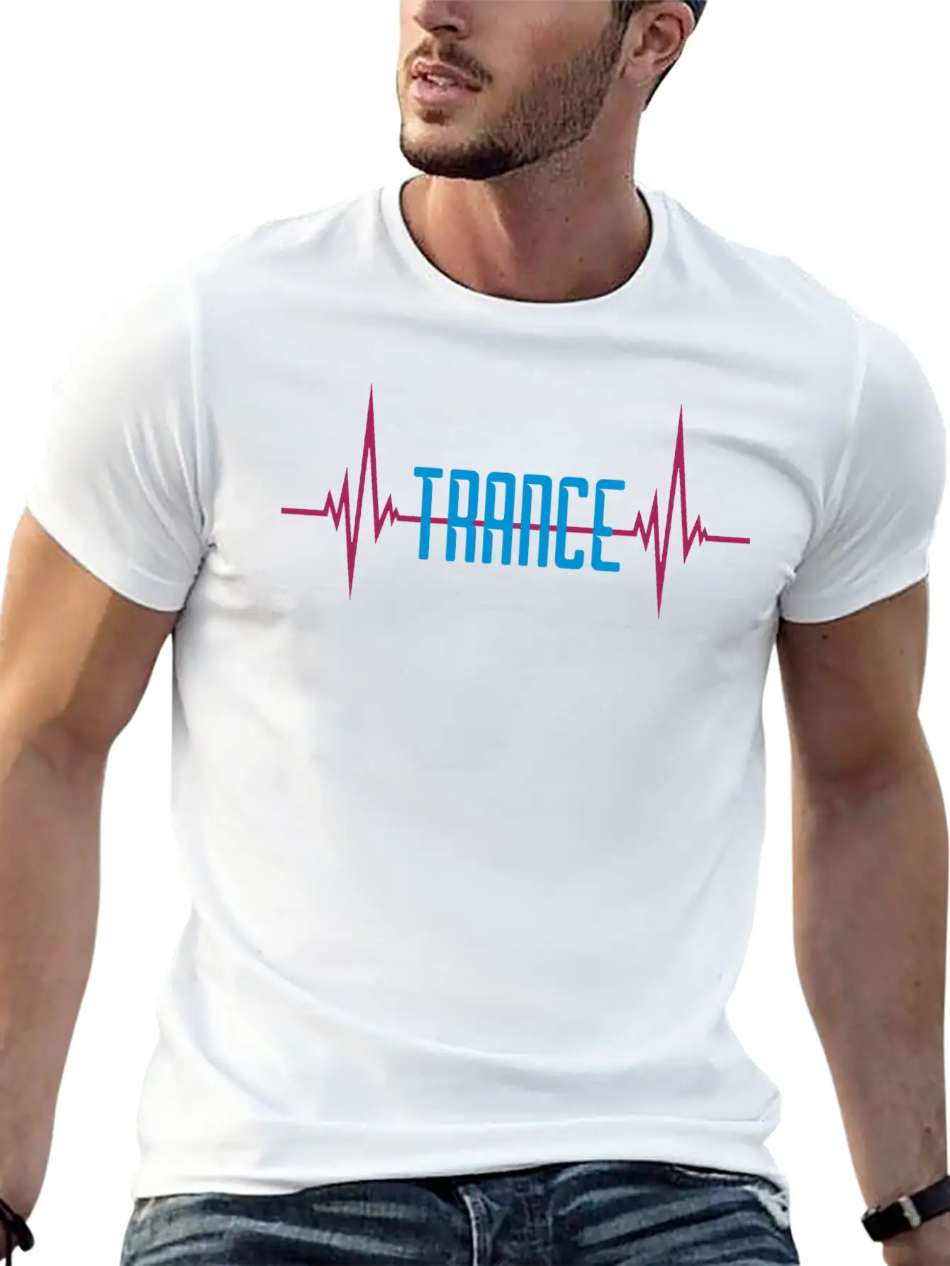 Pulse Trance Heartbeat Logo Lightweight Cotton T-Shirt – Daily Comfort Graphic Shirt
