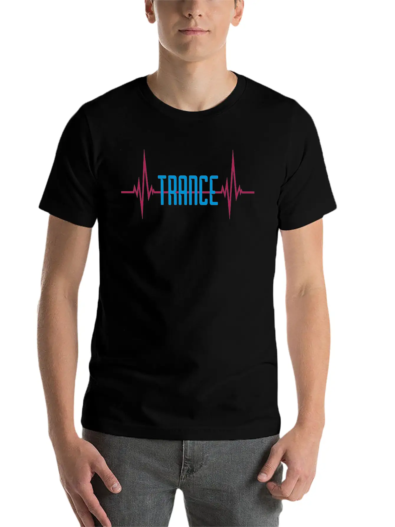 Pulse Trance Heartbeat Logo Lightweight Cotton T-Shirt – Daily Comfort Graphic Shirt