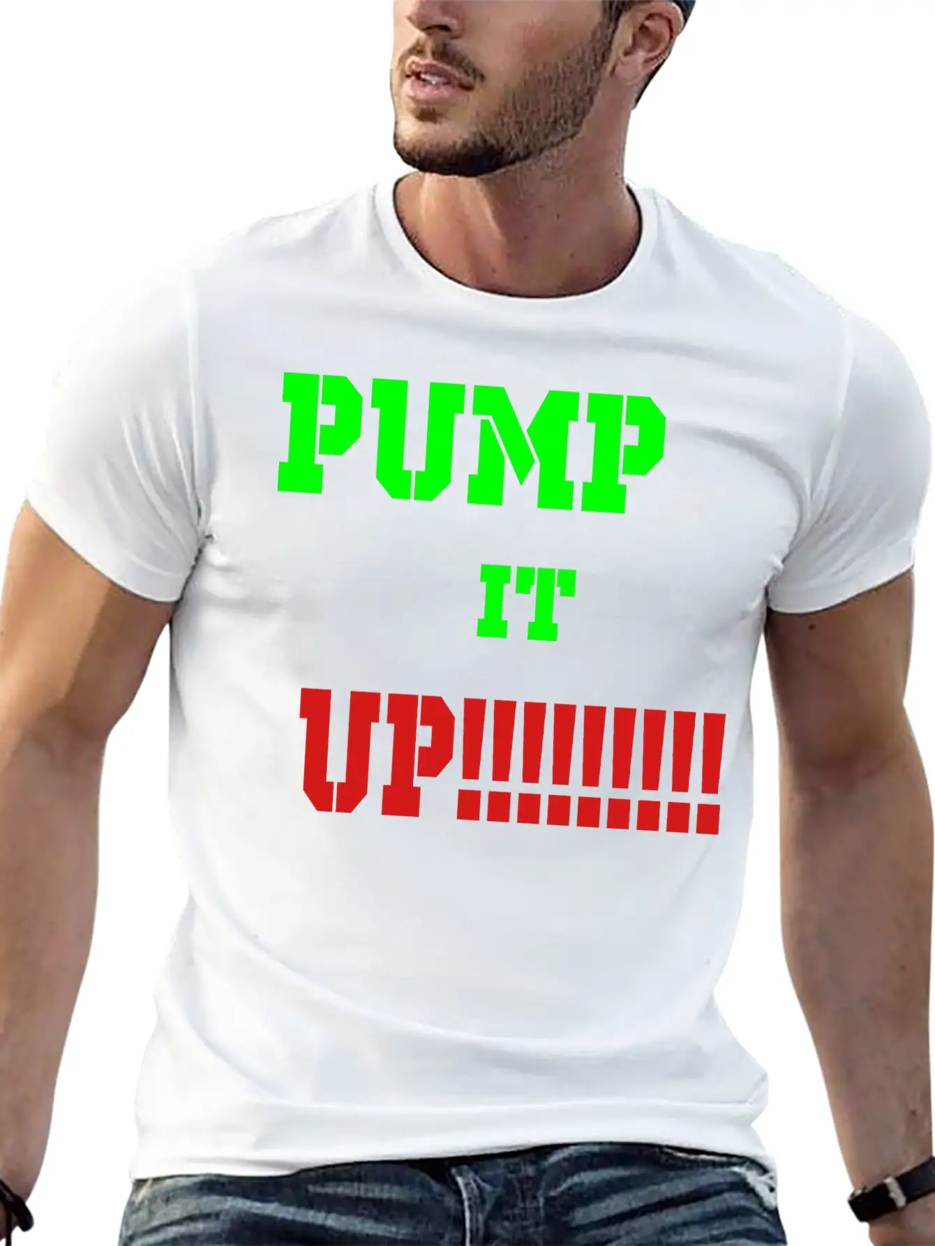 Pump It Up Lightweight Cotton T-Shirt – Daily Comfort Graphic Shirt