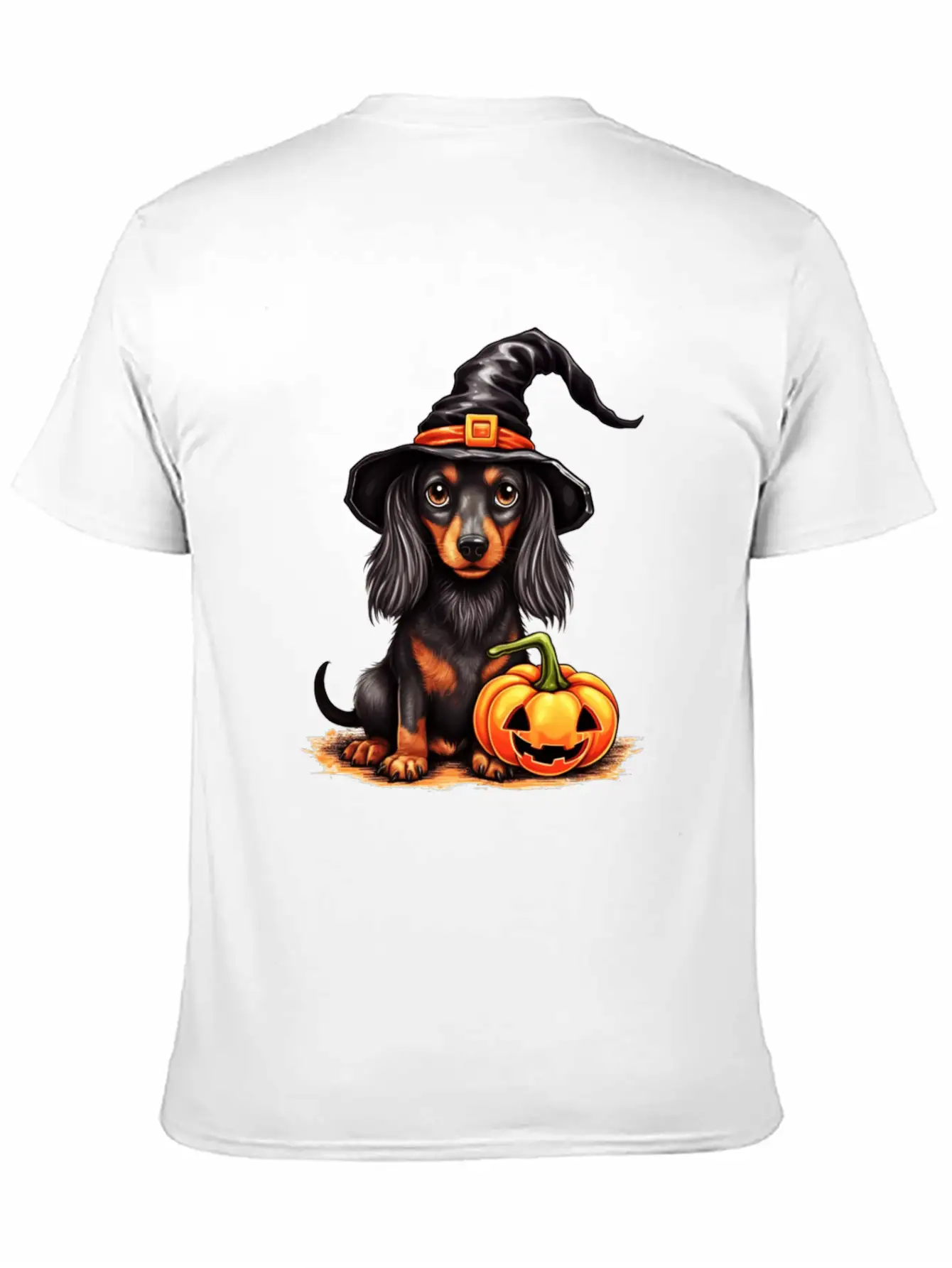 Pumpkin Pups: Funny Halloween Dog Unisex Casual T-Shirt – Clean Design For Daily Comfort
