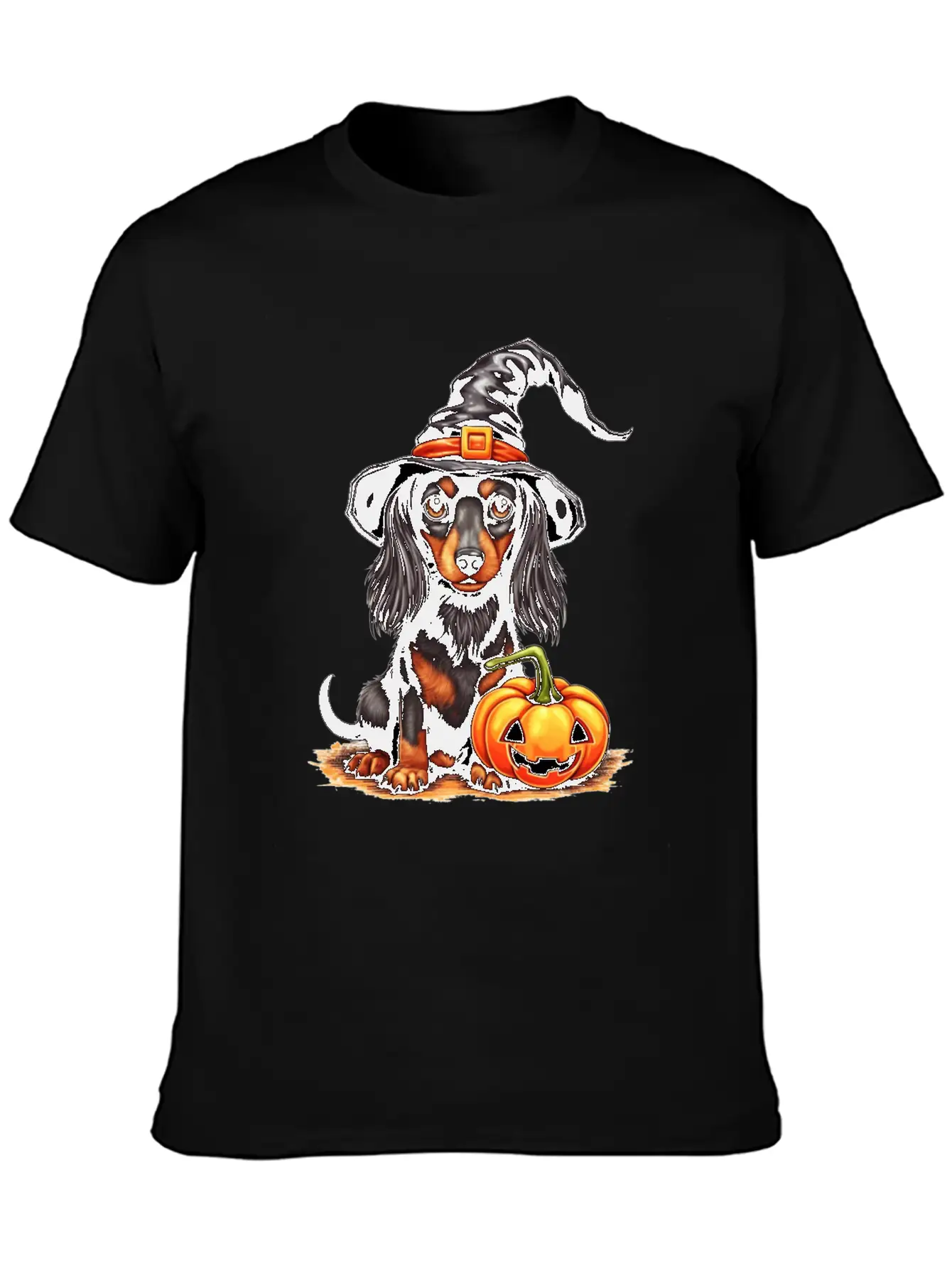 Pumpkin Pups: Funny Halloween Dog Unisex Casual T-Shirt – Clean Design For Daily Comfort