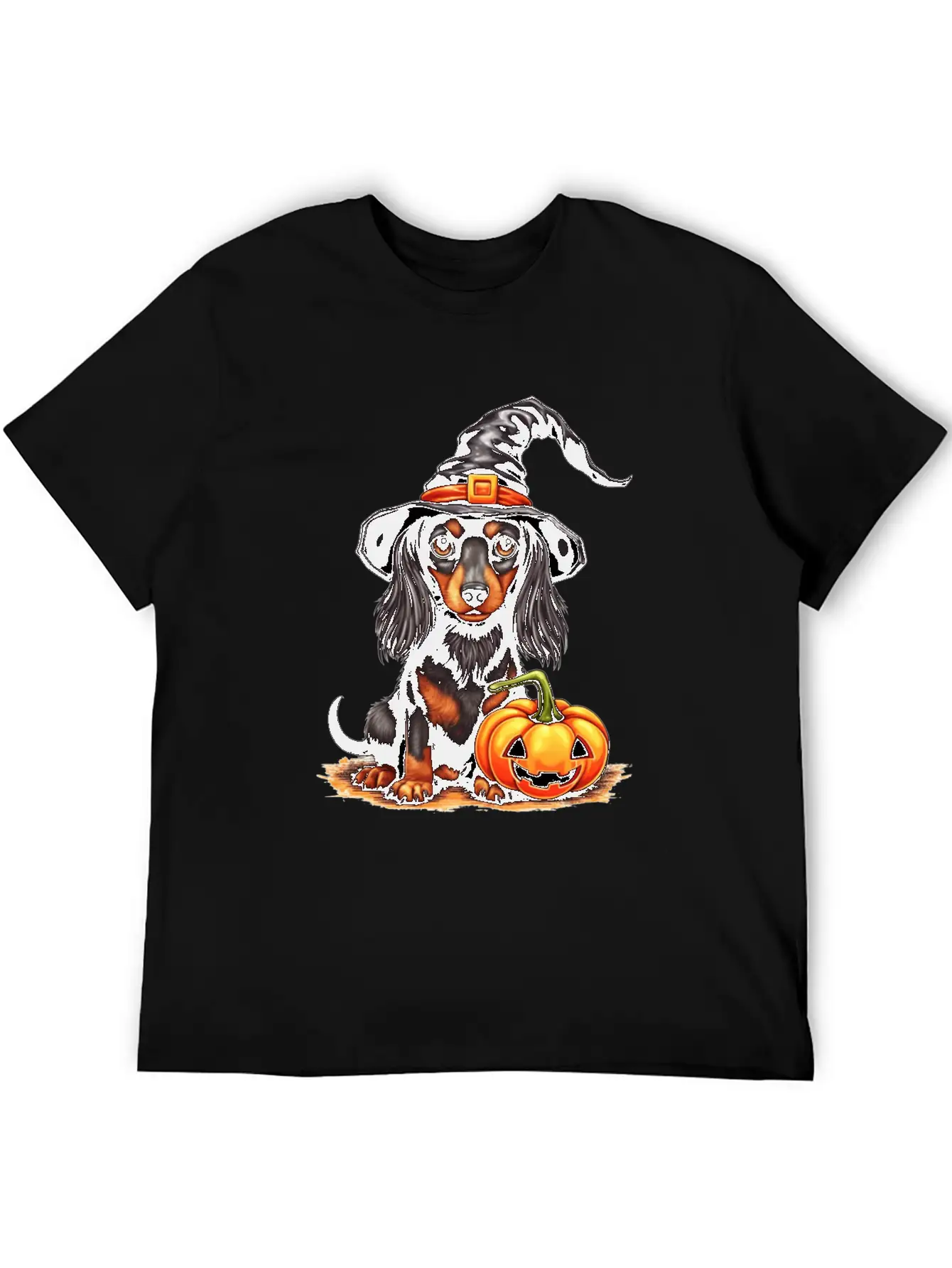 Pumpkin Pups: Funny Halloween Dog Unisex Casual T-Shirt – Clean Design For Daily Comfort