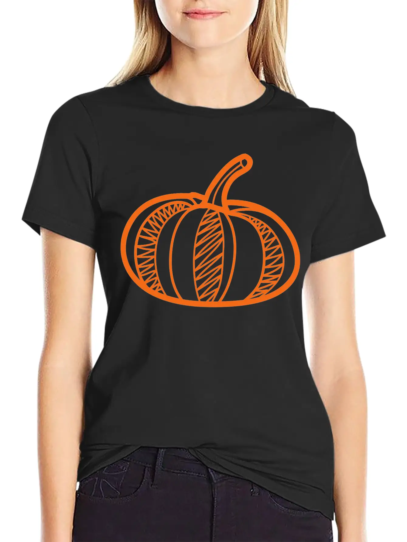 Pumpkin Unisex Casual T-Shirt – Clean Design For Daily Comfort