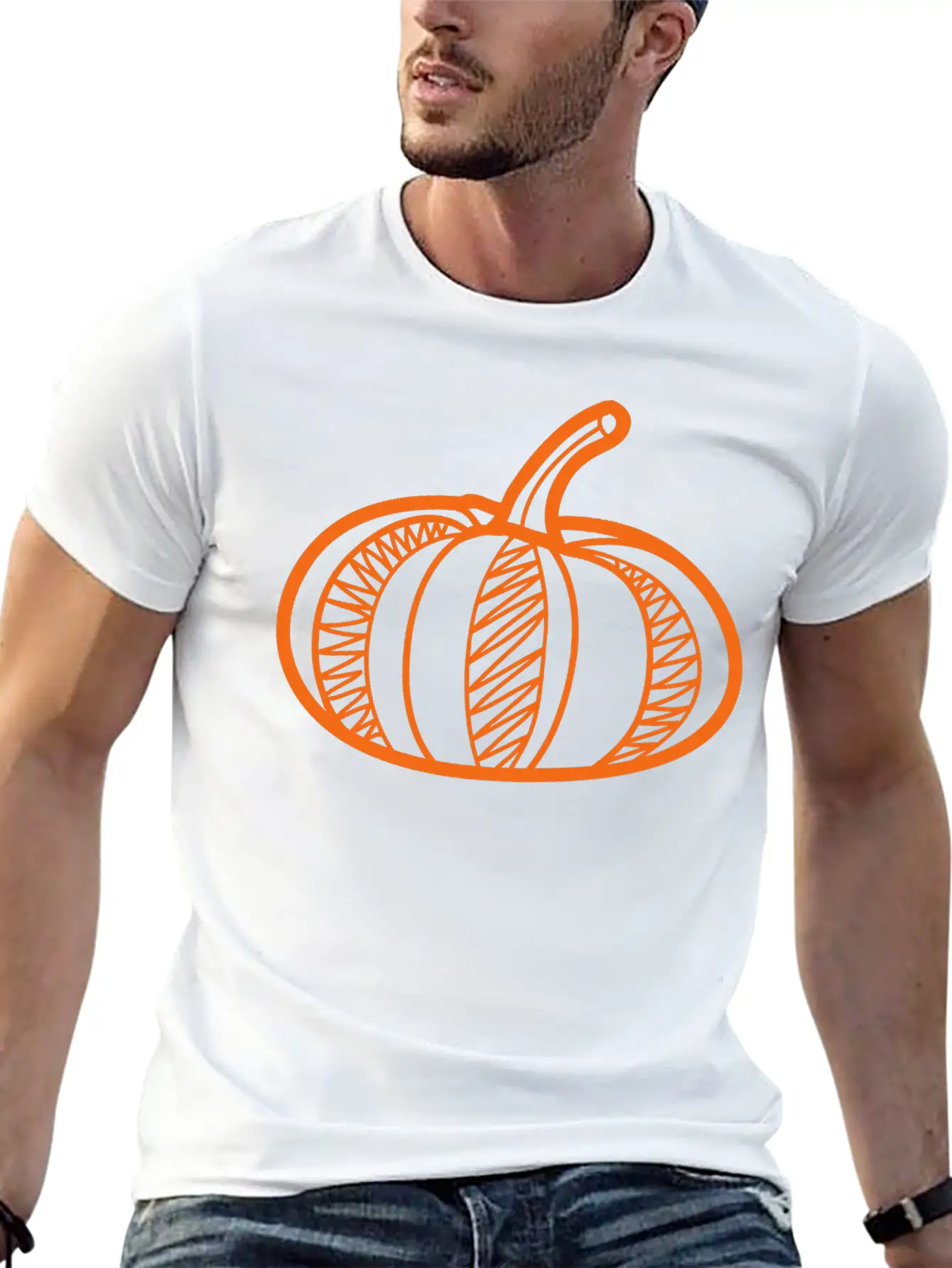 Pumpkin Unisex Casual T-Shirt – Clean Design For Daily Comfort