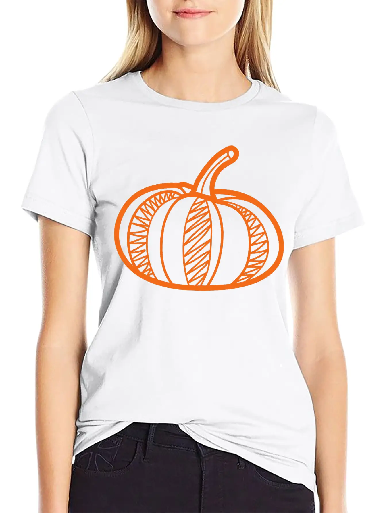 Pumpkin Unisex Casual T-Shirt – Clean Design For Daily Comfort
