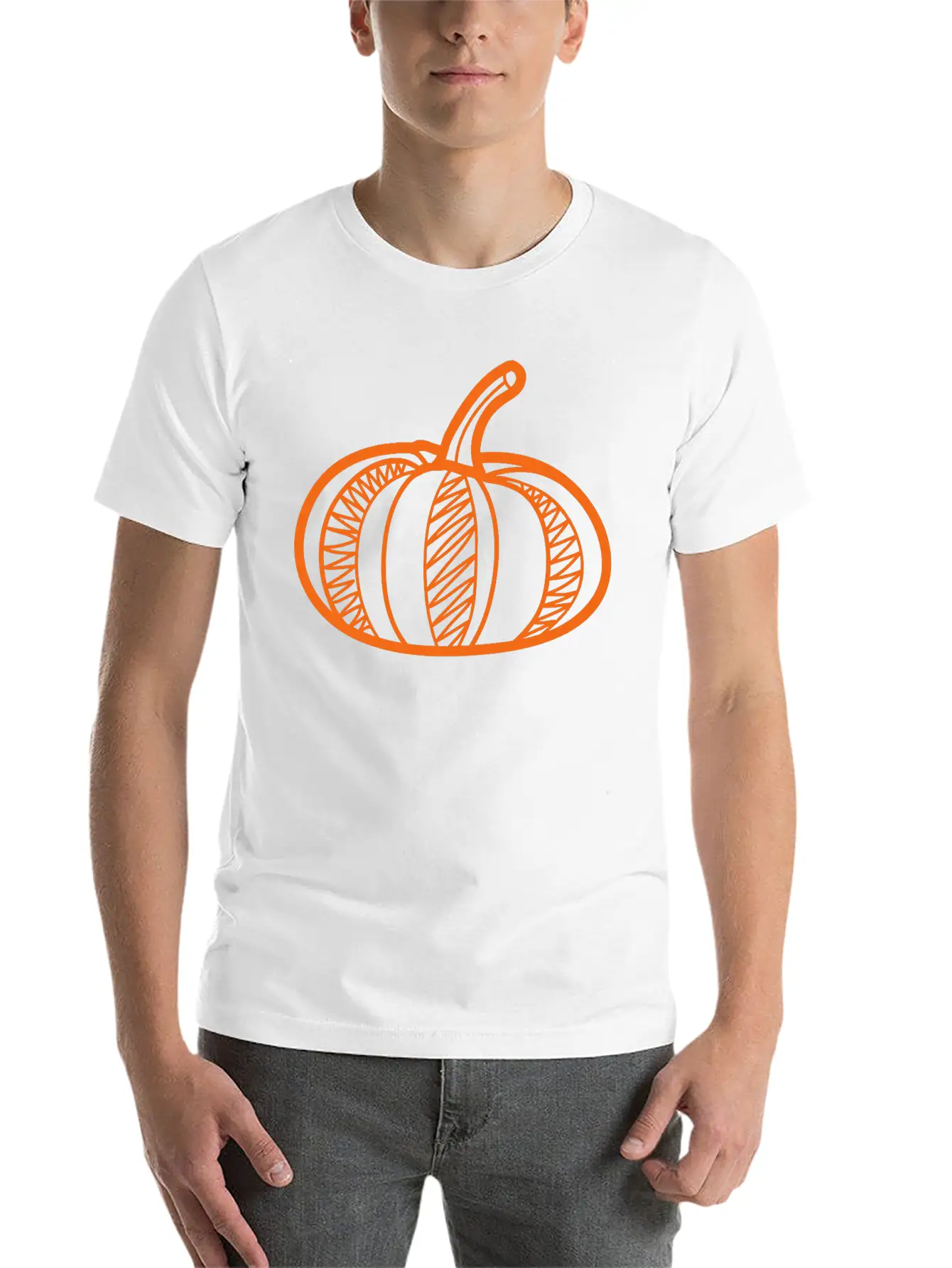 Pumpkin Unisex Casual T-Shirt – Clean Design For Daily Comfort