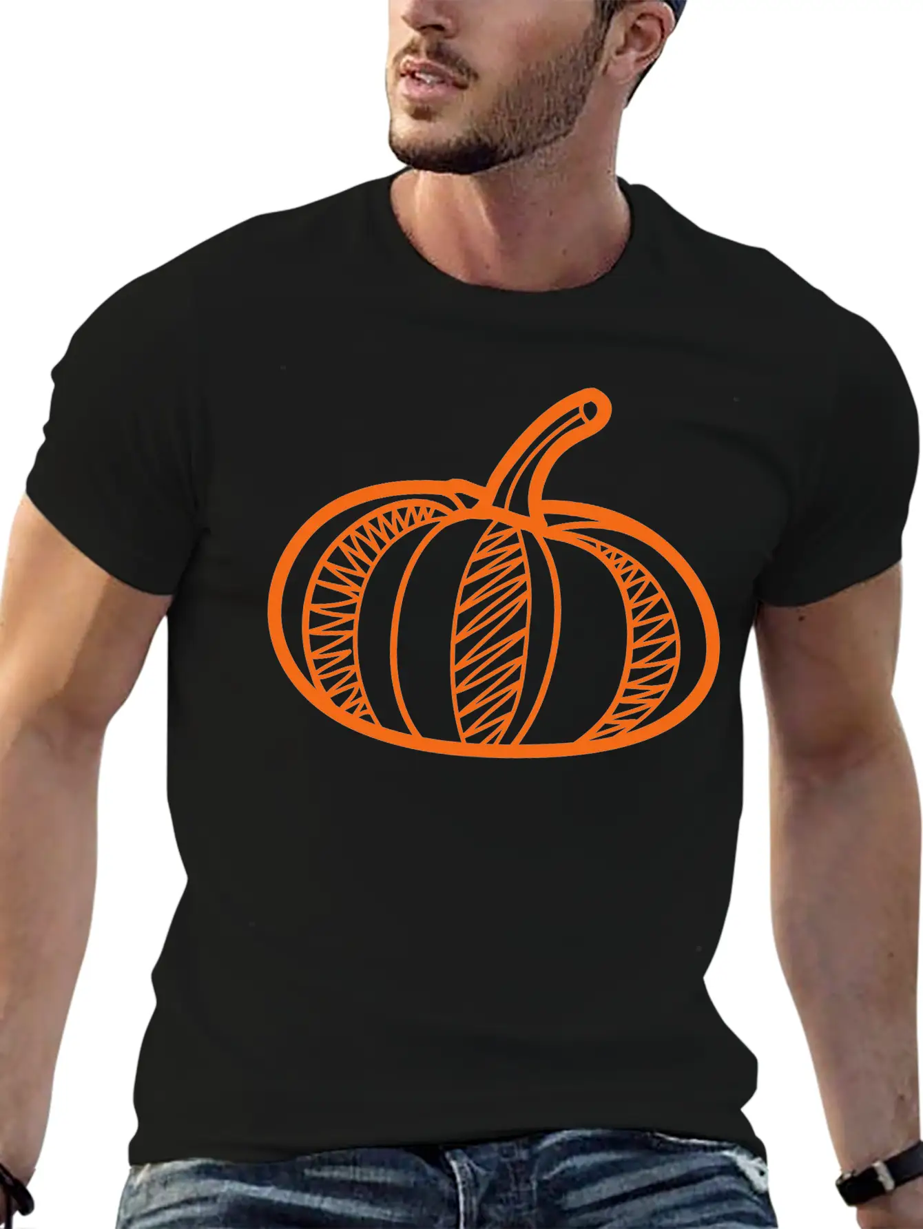 Pumpkin Unisex Casual T-Shirt – Clean Design For Daily Comfort