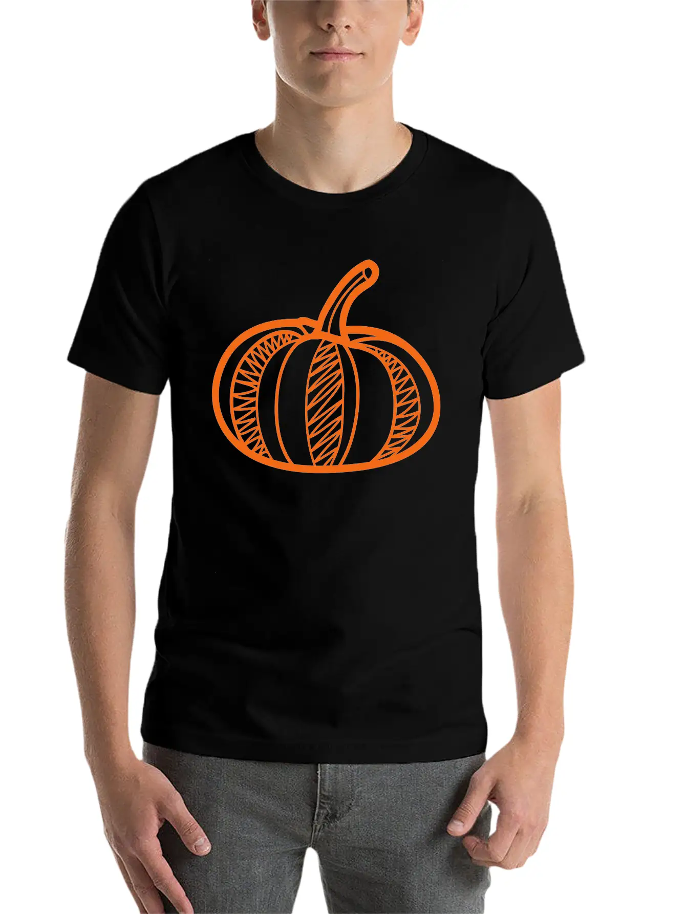 Pumpkin Unisex Casual T-Shirt – Clean Design For Daily Comfort