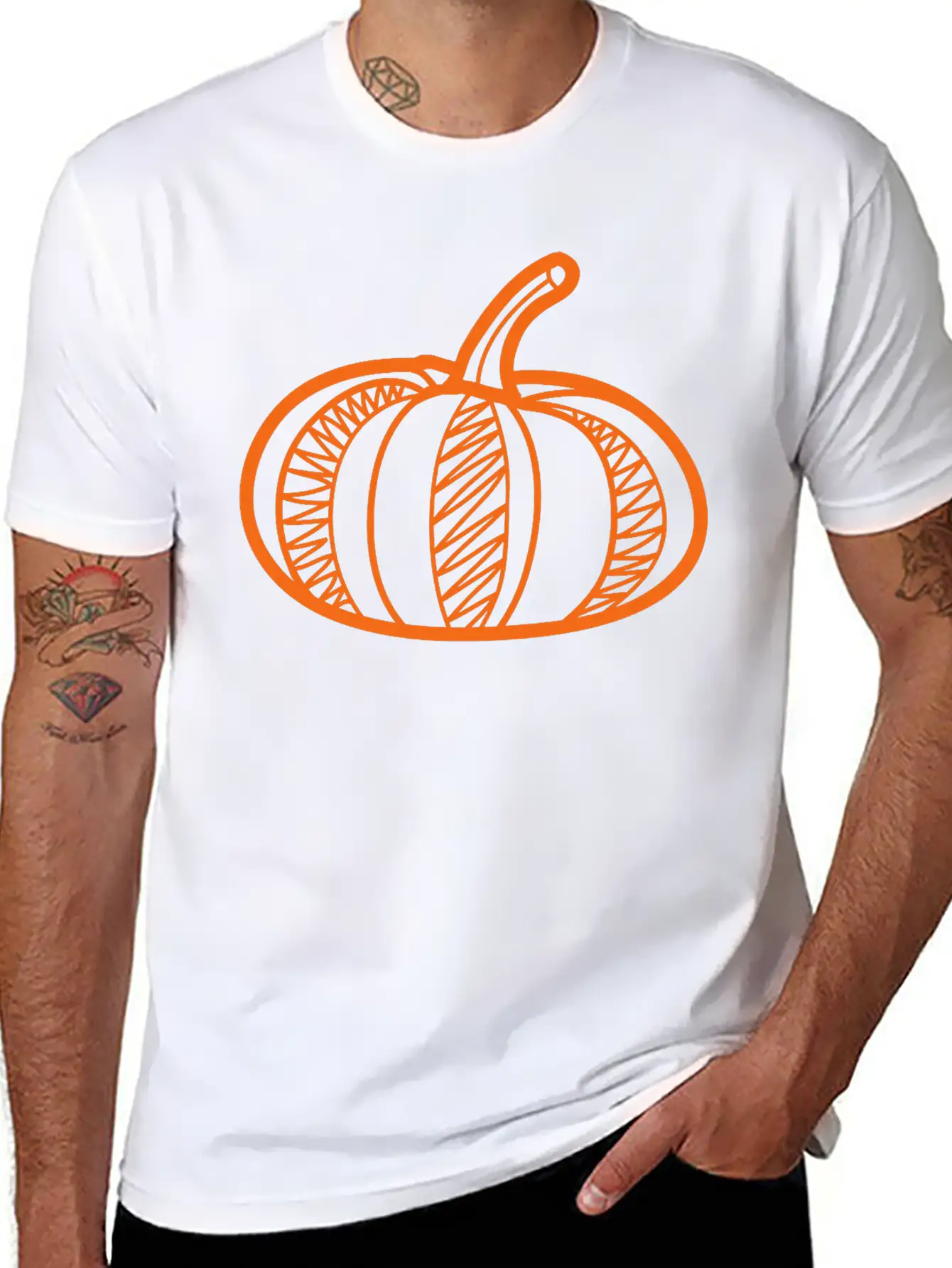 Pumpkin Unisex Casual T-Shirt – Clean Design For Daily Comfort