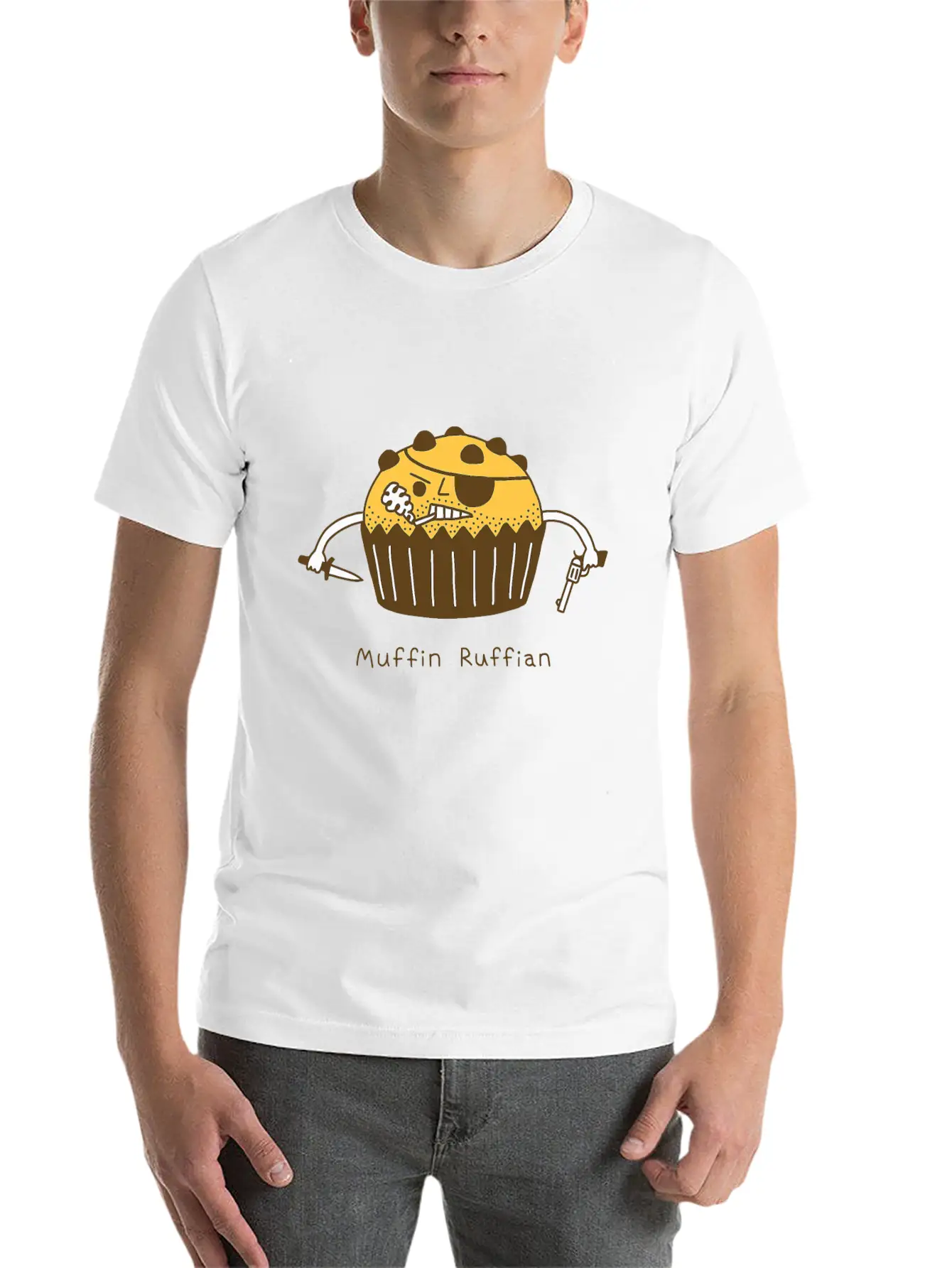 Punk Muffin Ruffian Weapon Gangster Lightweight Cotton T-Shirt – Daily Comfort Graphic Shirt