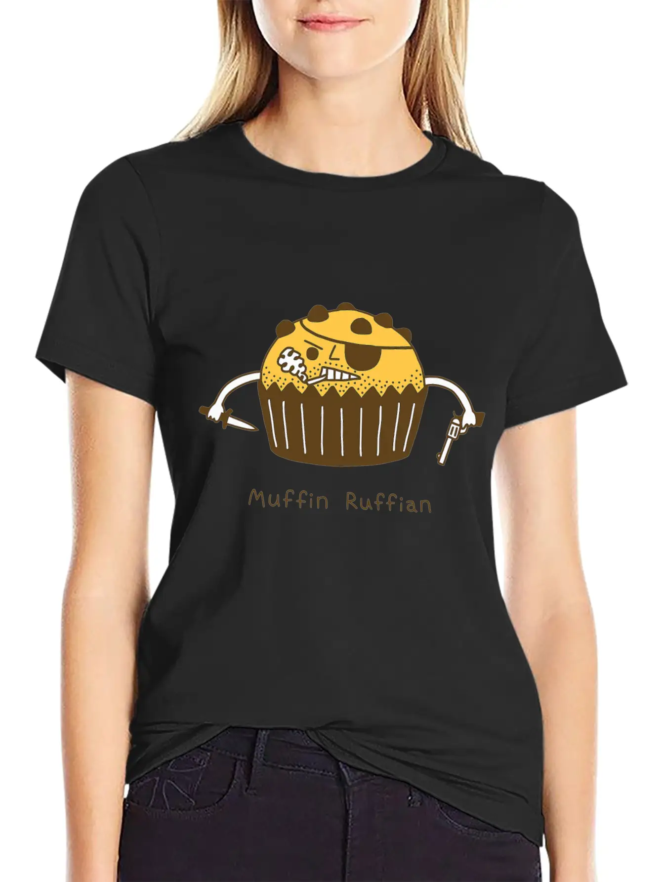 Punk Muffin Ruffian Weapon Gangster Lightweight Cotton T-Shirt – Daily Comfort Graphic Shirt