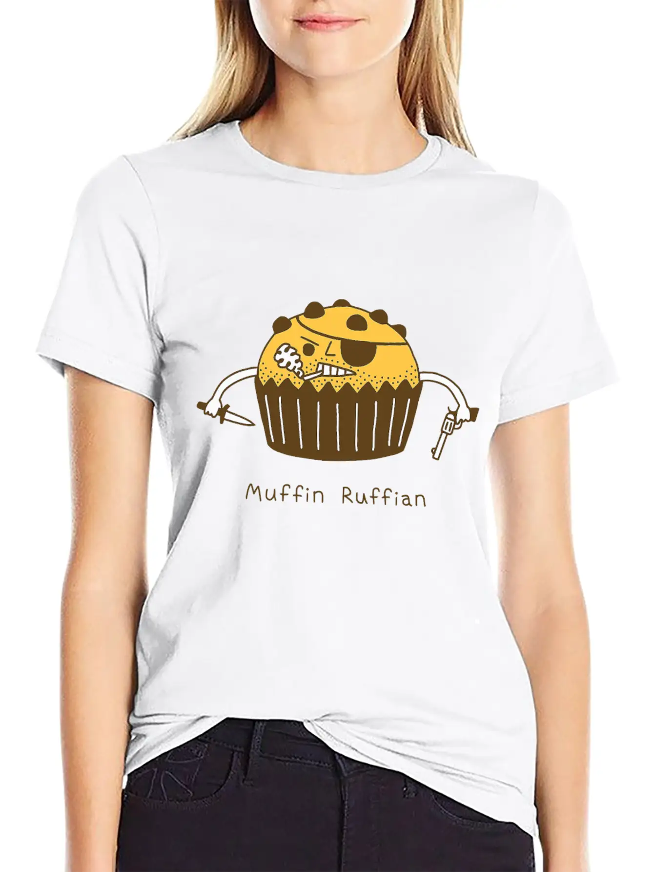 Punk Muffin Ruffian Weapon Gangster Lightweight Cotton T-Shirt – Daily Comfort Graphic Shirt