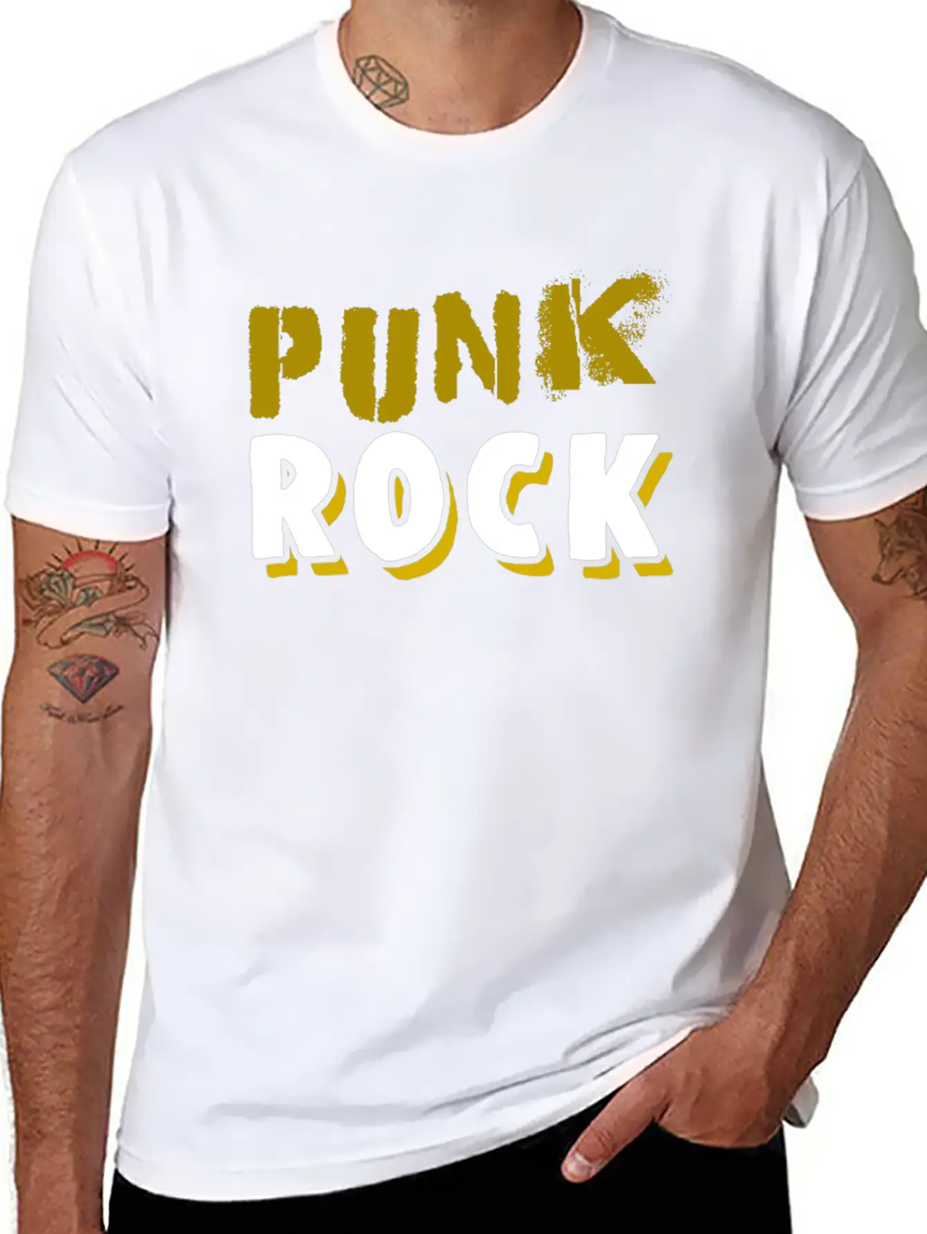 Punk Rock Classic Fit Graphic Tee For Daily Comfort – Unisex Cotton Shirt