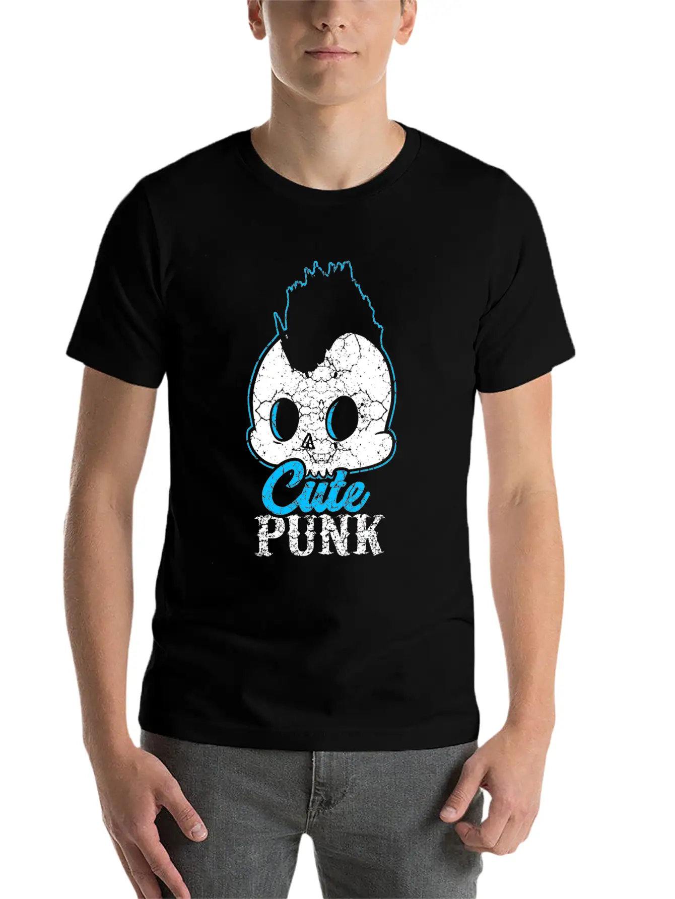 Punk Rock Music Punkrock Punks Skull Gift Basic Graphic T-Shirt – Daily Comfort In Soft Cotton