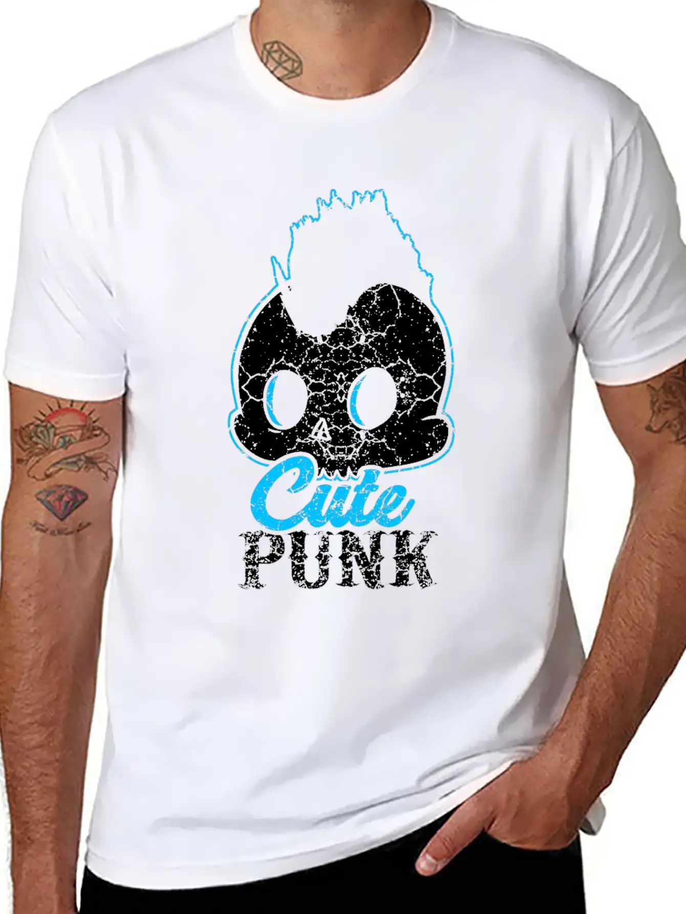 Punk Rock Music Punkrock Punks Skull Gift Basic Graphic T-Shirt – Daily Comfort In Soft Cotton