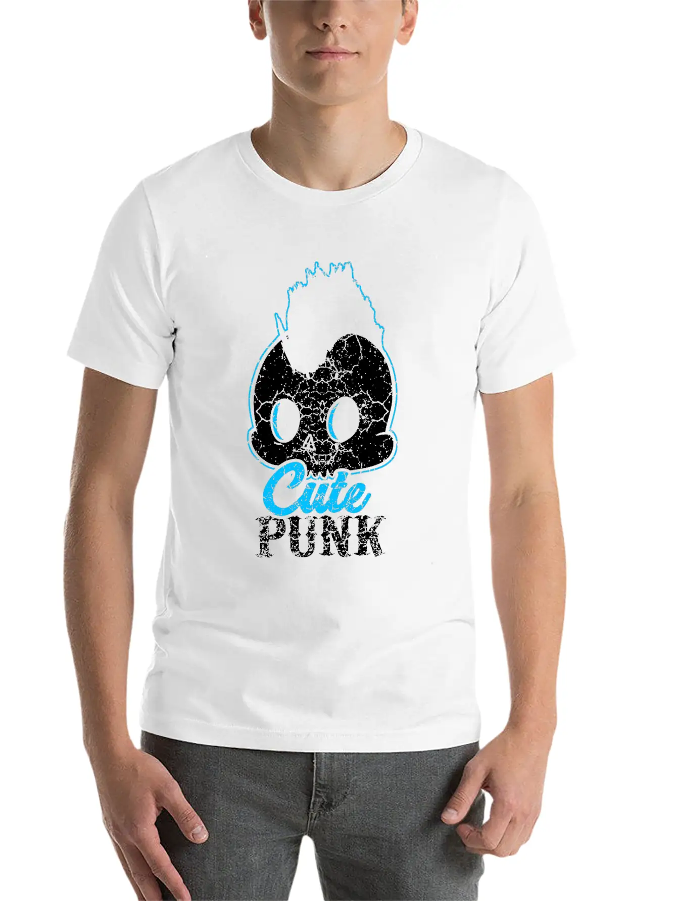 Punk Rock Music Punkrock Punks Skull Gift Basic Graphic T-Shirt – Daily Comfort In Soft Cotton