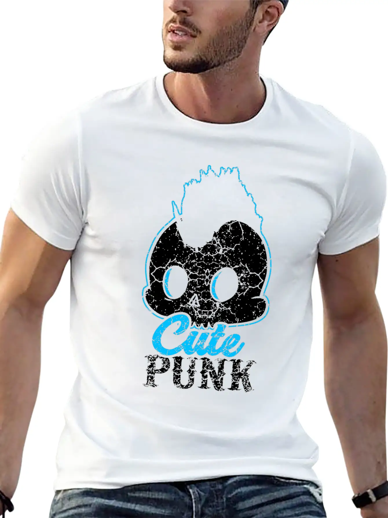 Punk Rock Music Punkrock Punks Skull Gift Basic Graphic T-Shirt – Daily Comfort In Soft Cotton