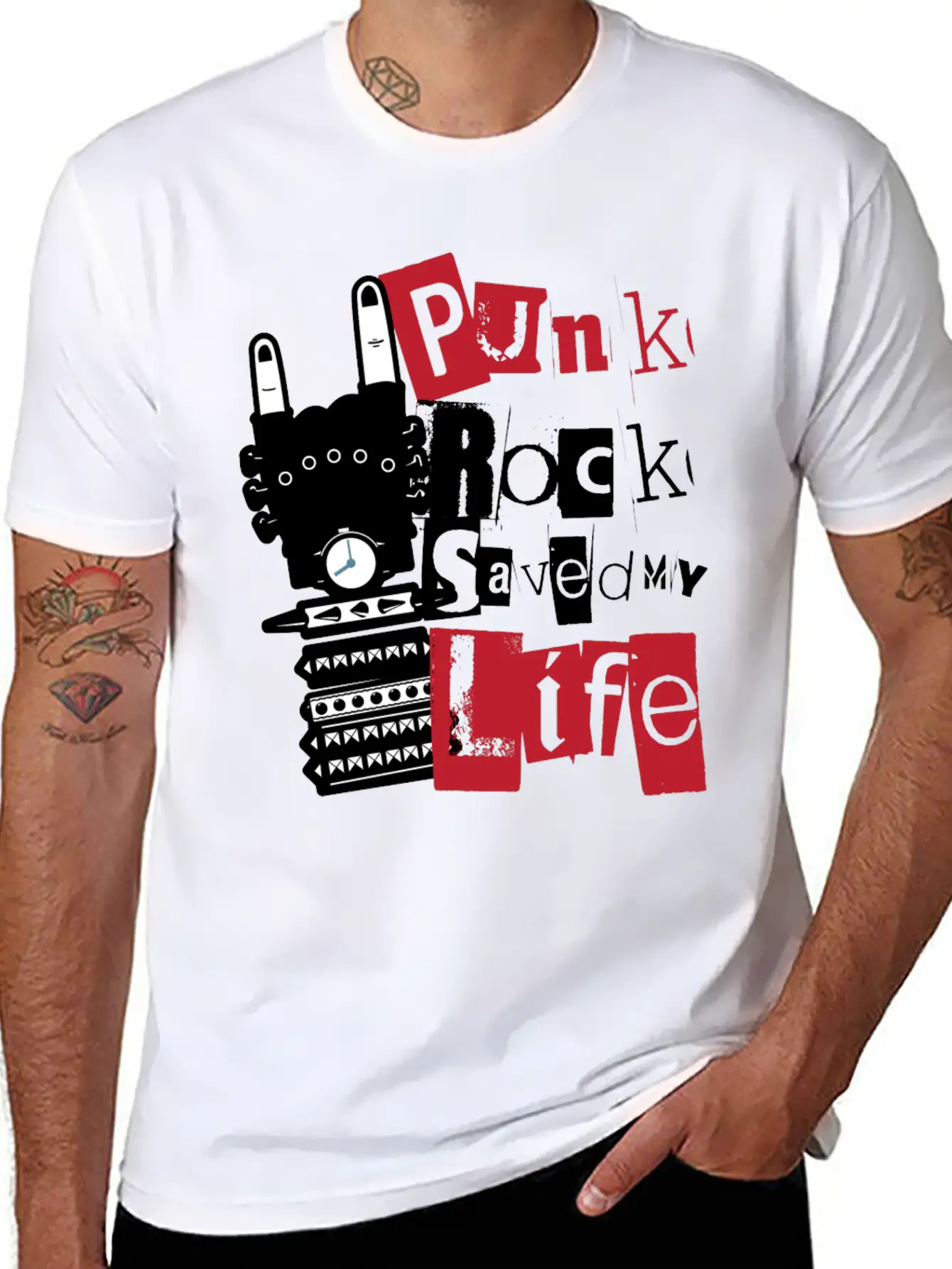 Punk Rock Saved My Life Essential Cotton Tee For Daily Outfits – Unisex Style