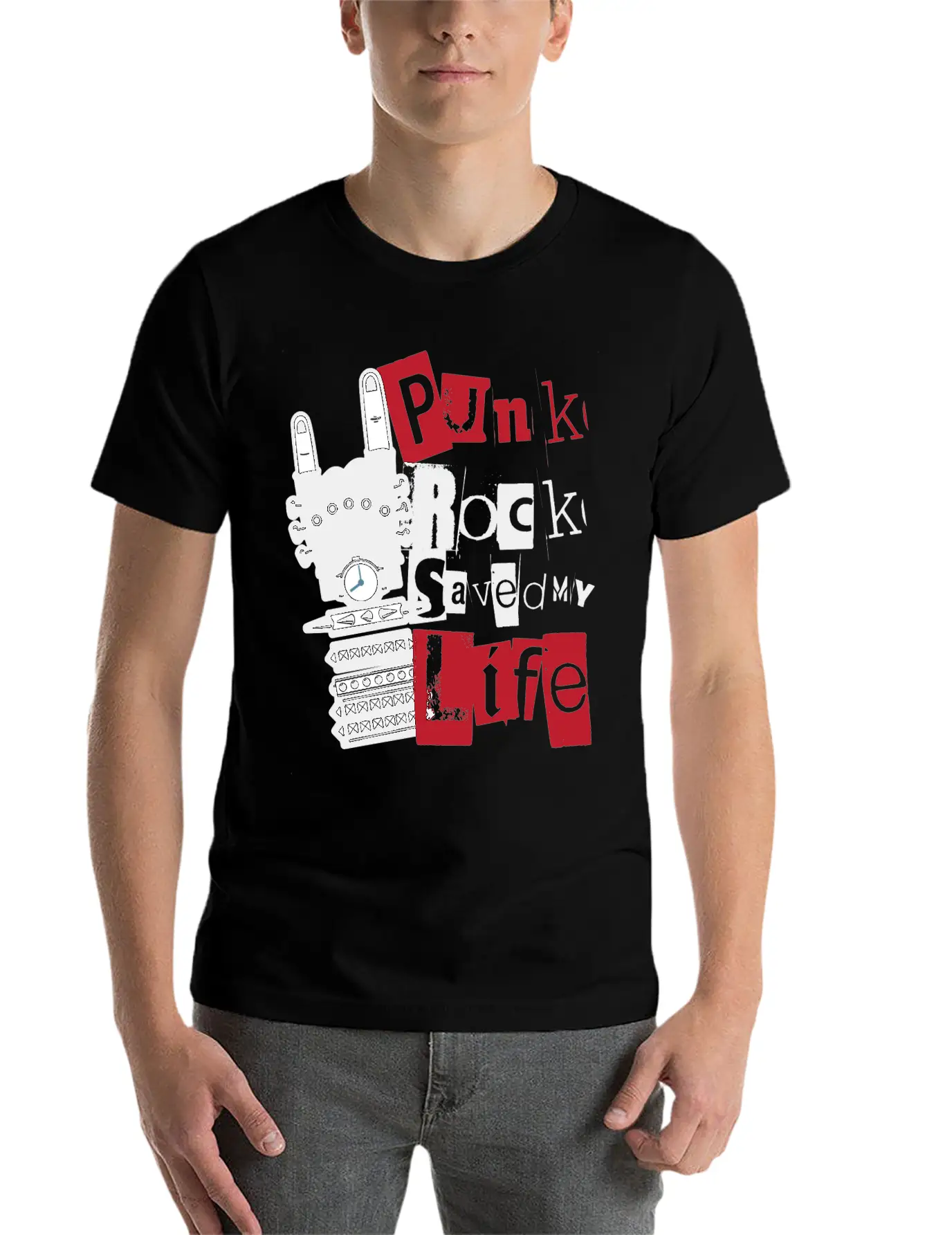 Punk Rock Saved My Life Essential Cotton Tee For Daily Outfits – Unisex Style