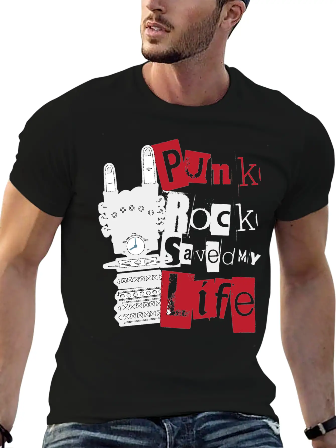 Punk Rock Saved My Life Essential Cotton Tee For Daily Outfits – Unisex Style