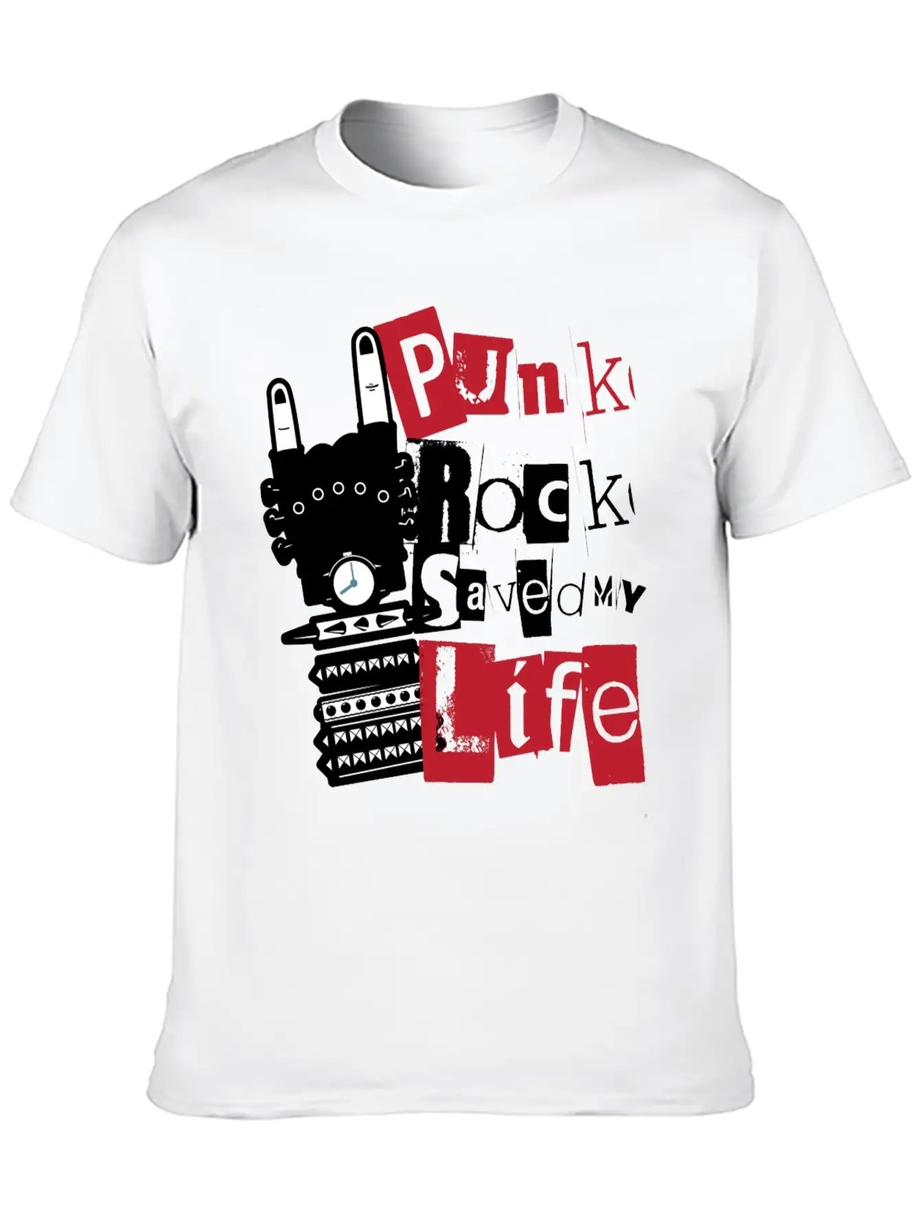 Punk Rock Saved My Life Essential Cotton Tee For Daily Outfits – Unisex Style
