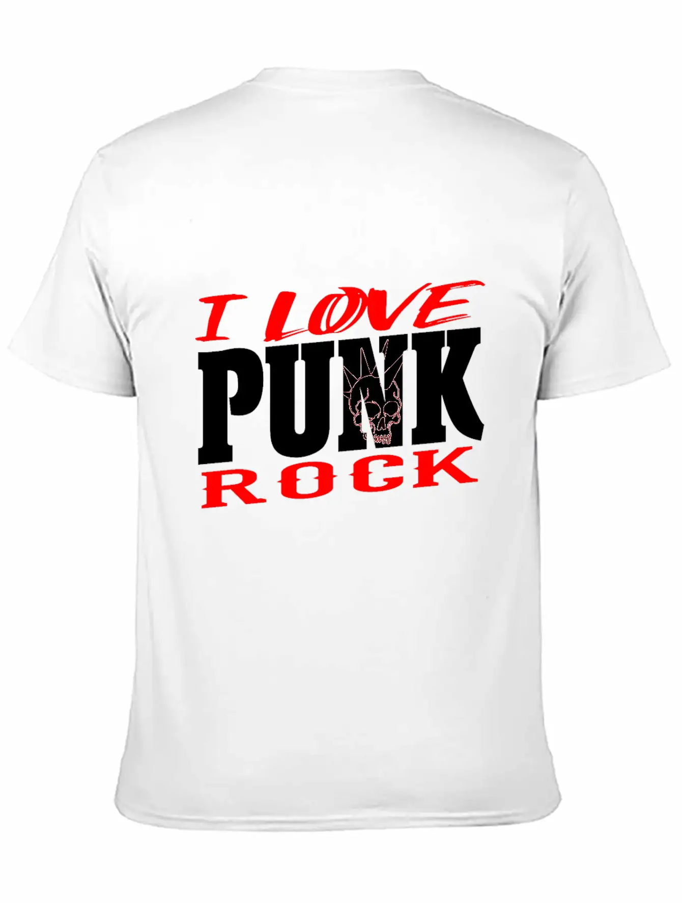 Punk Rock Skull Head Rocker Retro Punk Music Fan Lightweight Cotton T-Shirt – Daily Comfort Graphic Shirt