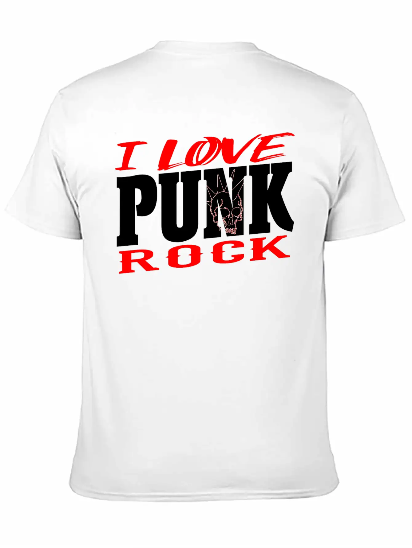 Punk Rock Skull Head Rocker Retro Punk Music Fan Modern Fit Casual T-Shirt – Clean And Versatile Design