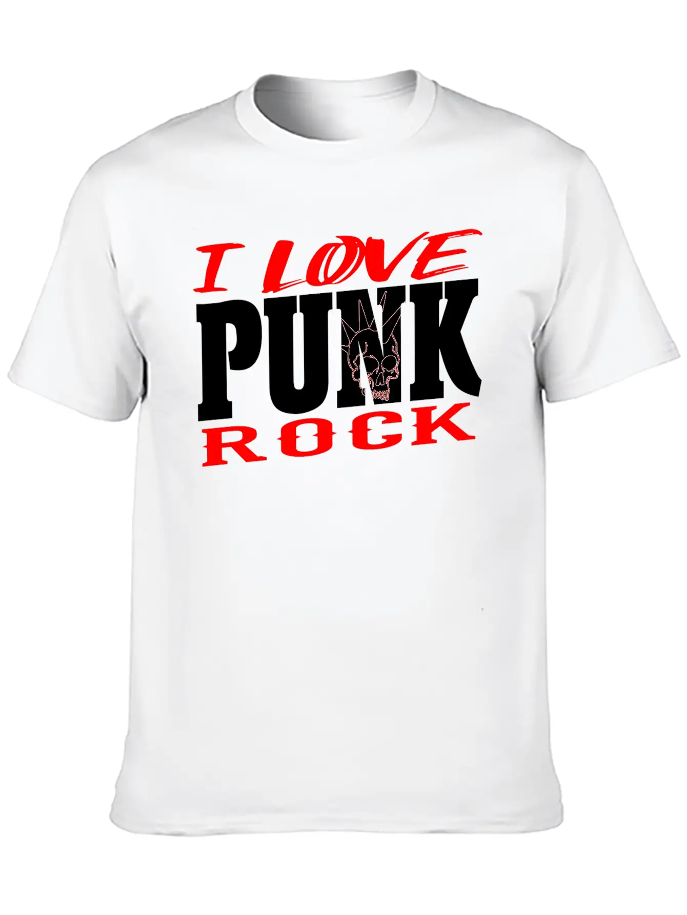 Punk Rock Skull Head Rocker Retro Punk Music Fan Modern Fit Casual T-Shirt – Clean And Versatile Design