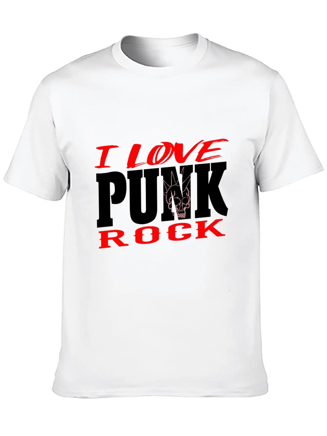 Punk Rock Skull Head Rocker Retro Punk Music Fan Soft Cotton Short Sleeve Tee – Unisex Wardrobe Staple