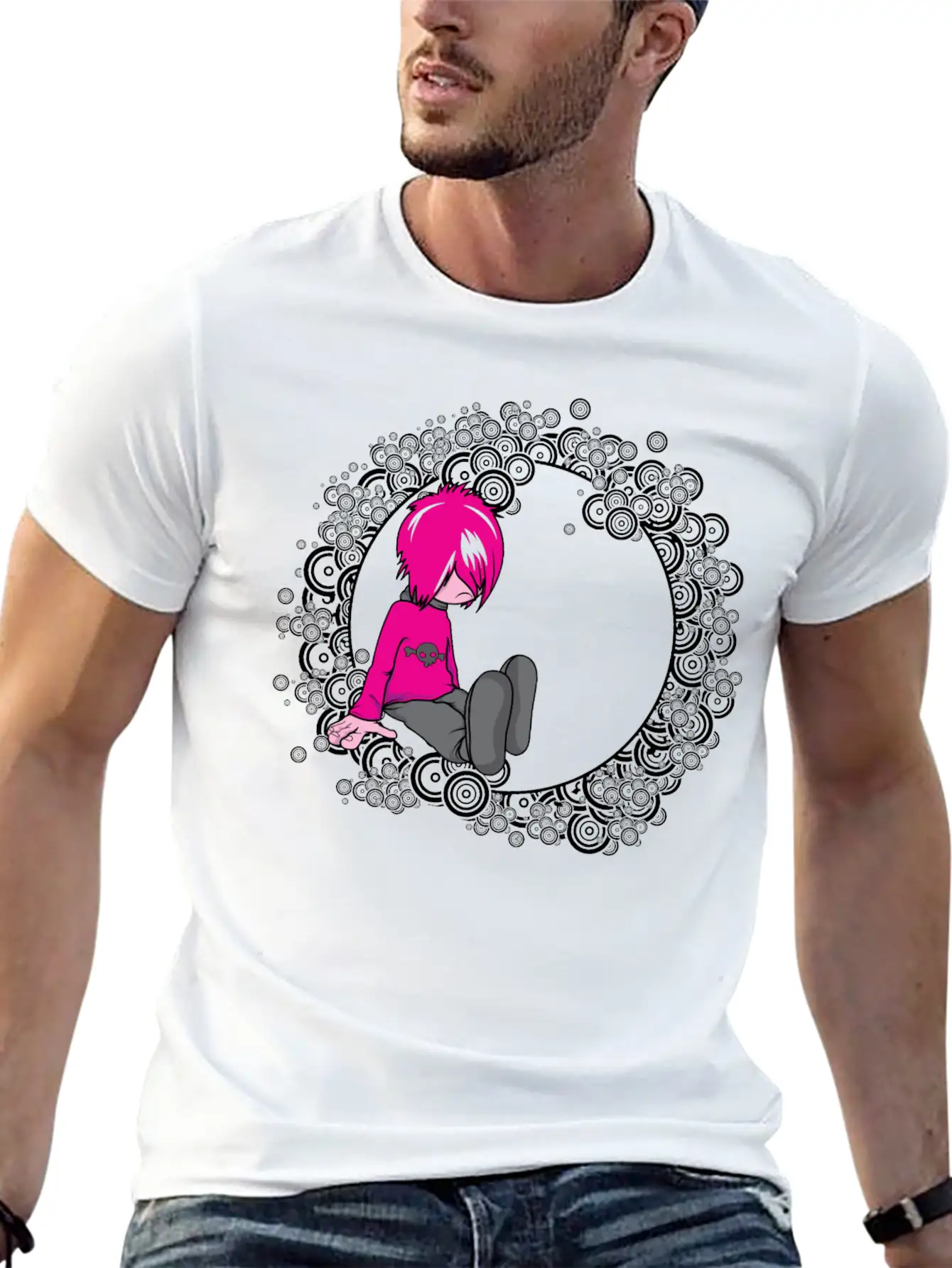 Punk Rocker Modern Fit Casual T-Shirt – Clean And Versatile Design