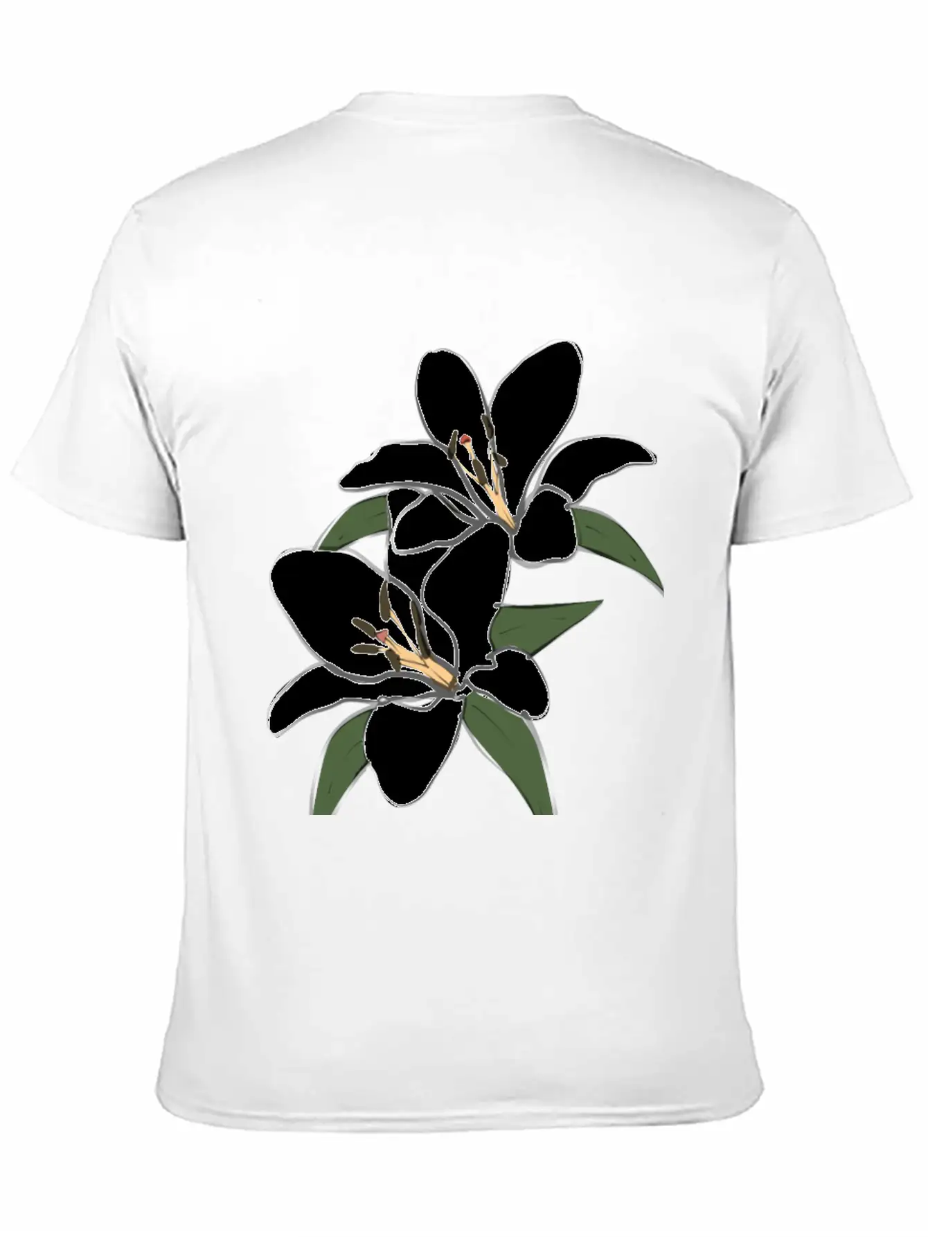Pure White Lily Lightweight Cotton T-Shirt – Daily Comfort Graphic Shirt