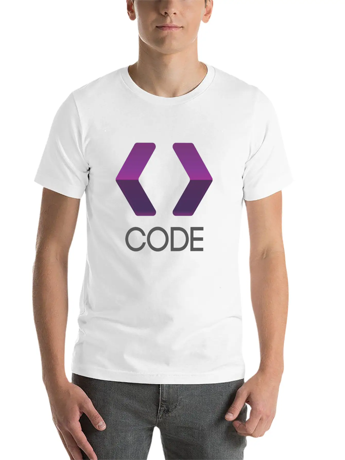 Purple Arrows Shape Code Lightweight Cotton T-Shirt – Daily Comfort Graphic Shirt