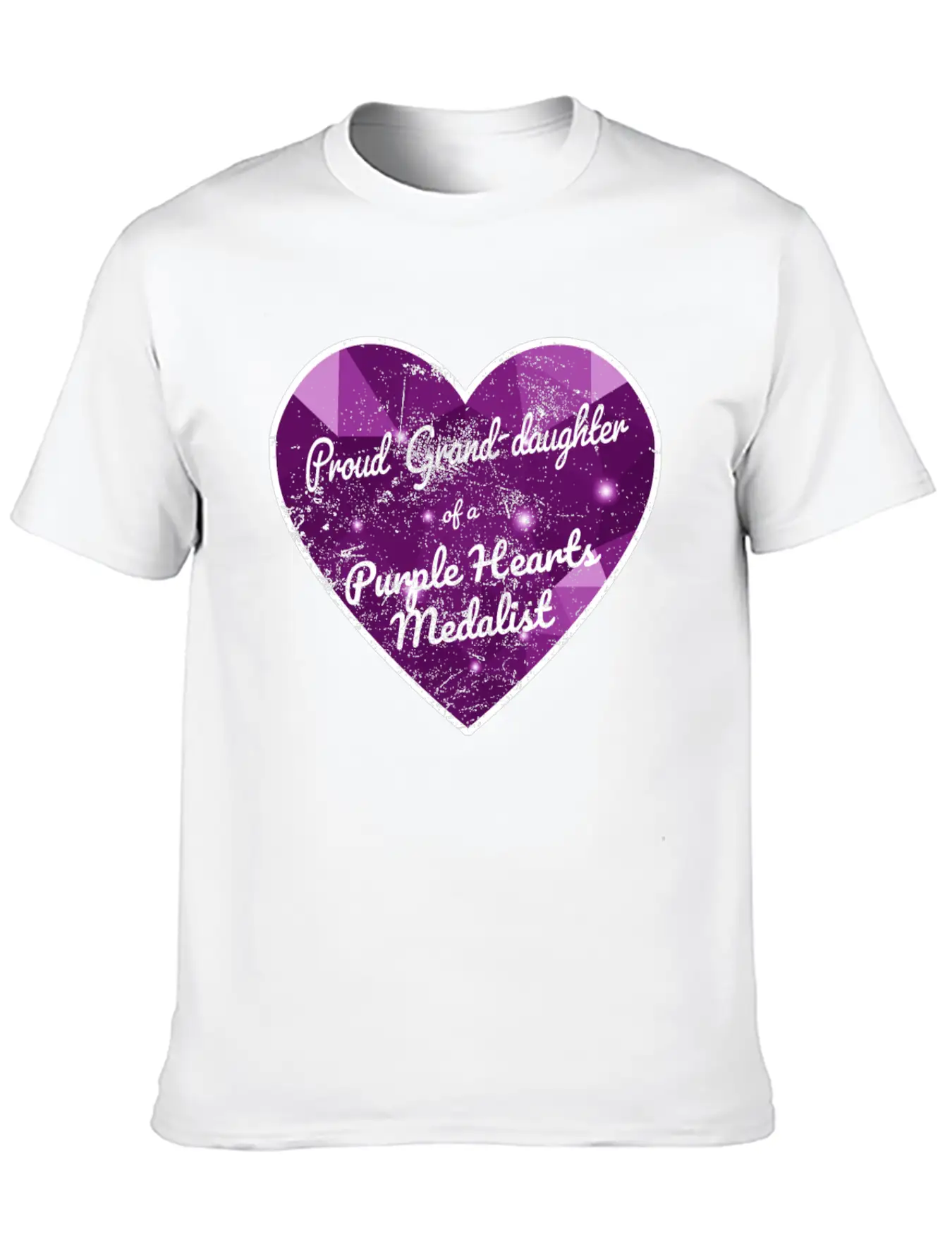 Purple Hearts War Veteran Proud Granddaughter Unisex Casual T-Shirt – Clean Design For Daily Comfort