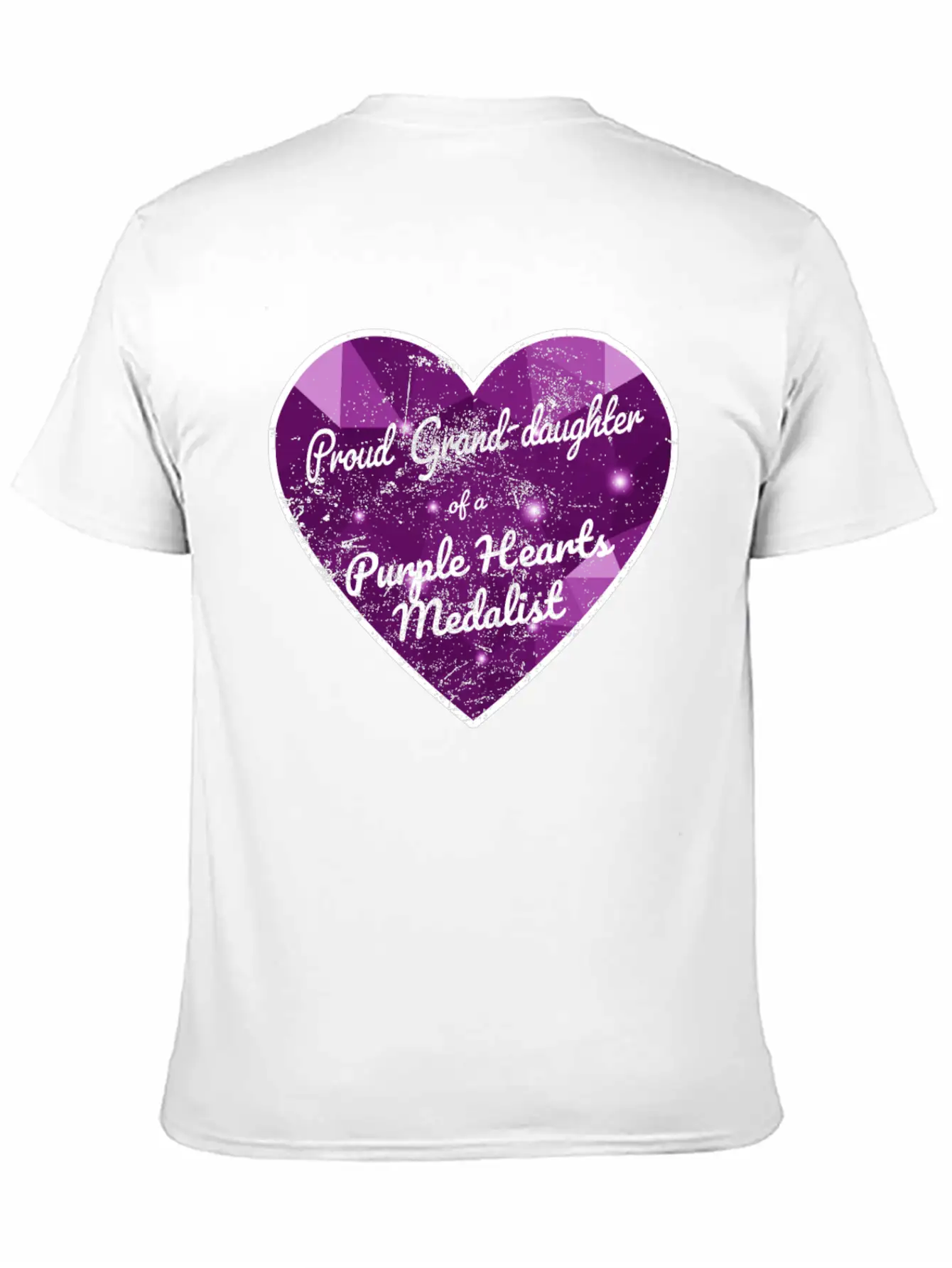 Purple Hearts War Veteran Proud Granddaughter Unisex Casual T-Shirt – Clean Design For Daily Comfort