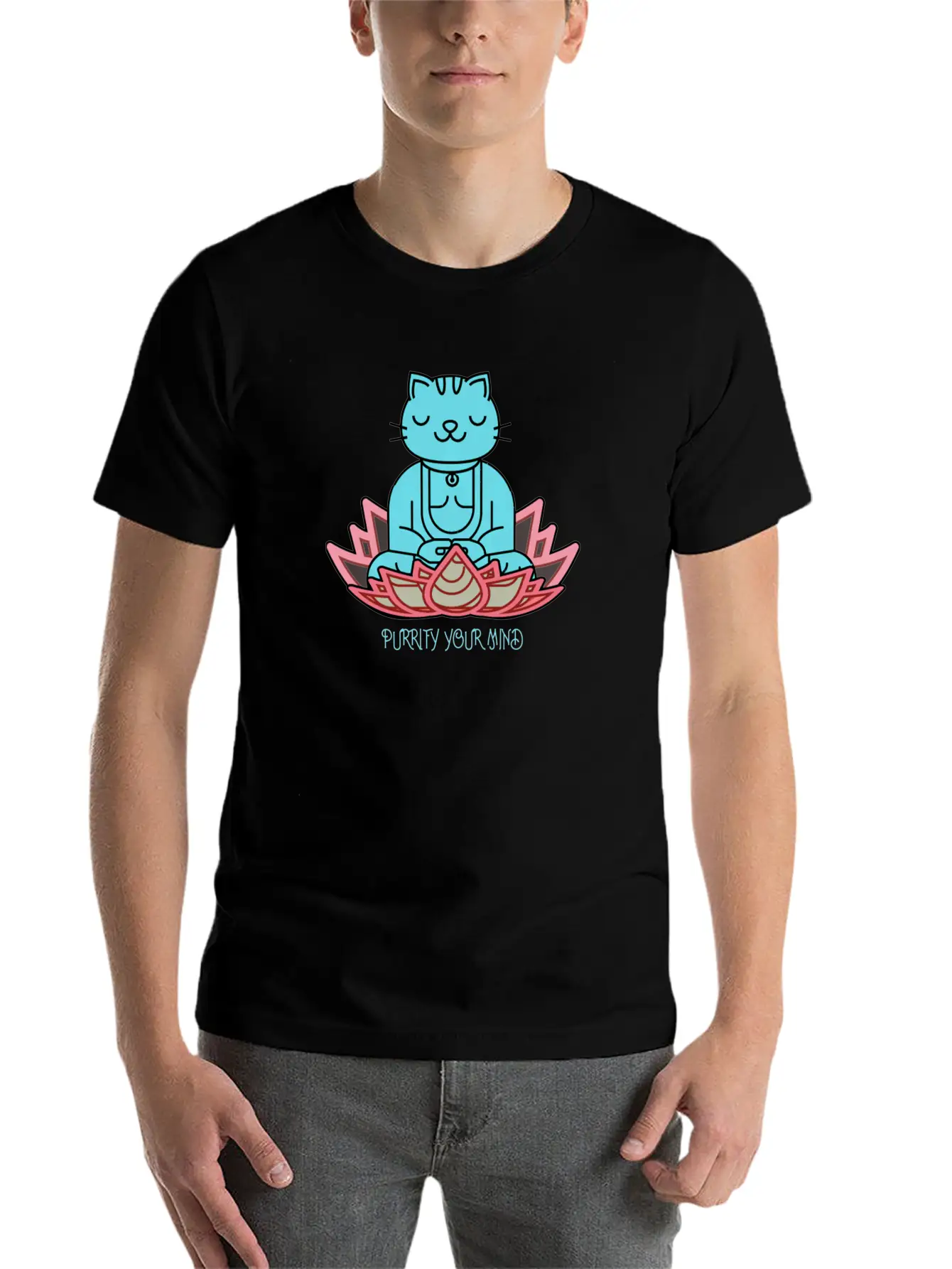 Purrify Your Mind Unisex Casual T-Shirt – Clean Design For Daily Comfort