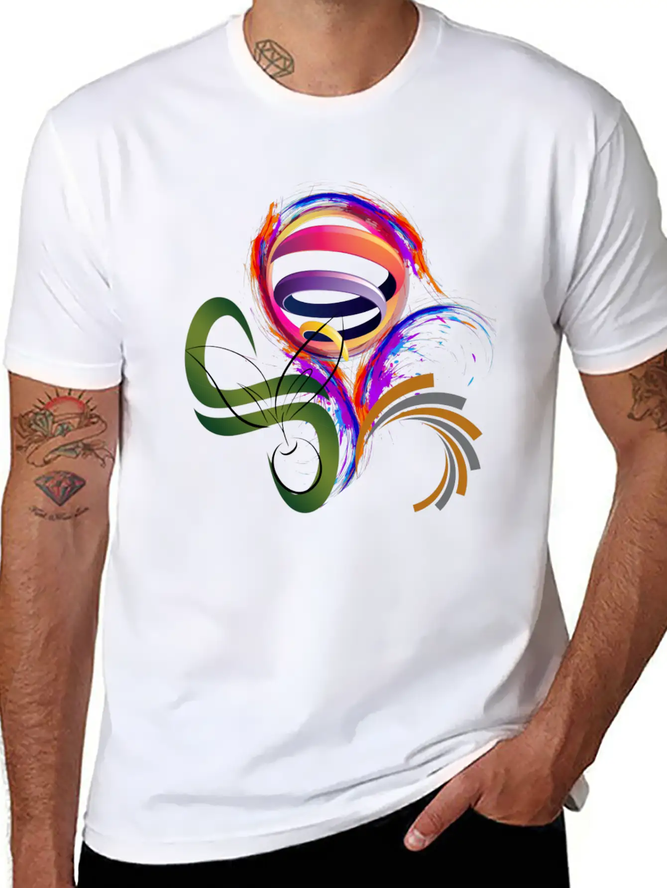 Puzzled Design Having Multi Color Classic Fit Graphic Tee For Daily Comfort – Unisex Cotton Shirt