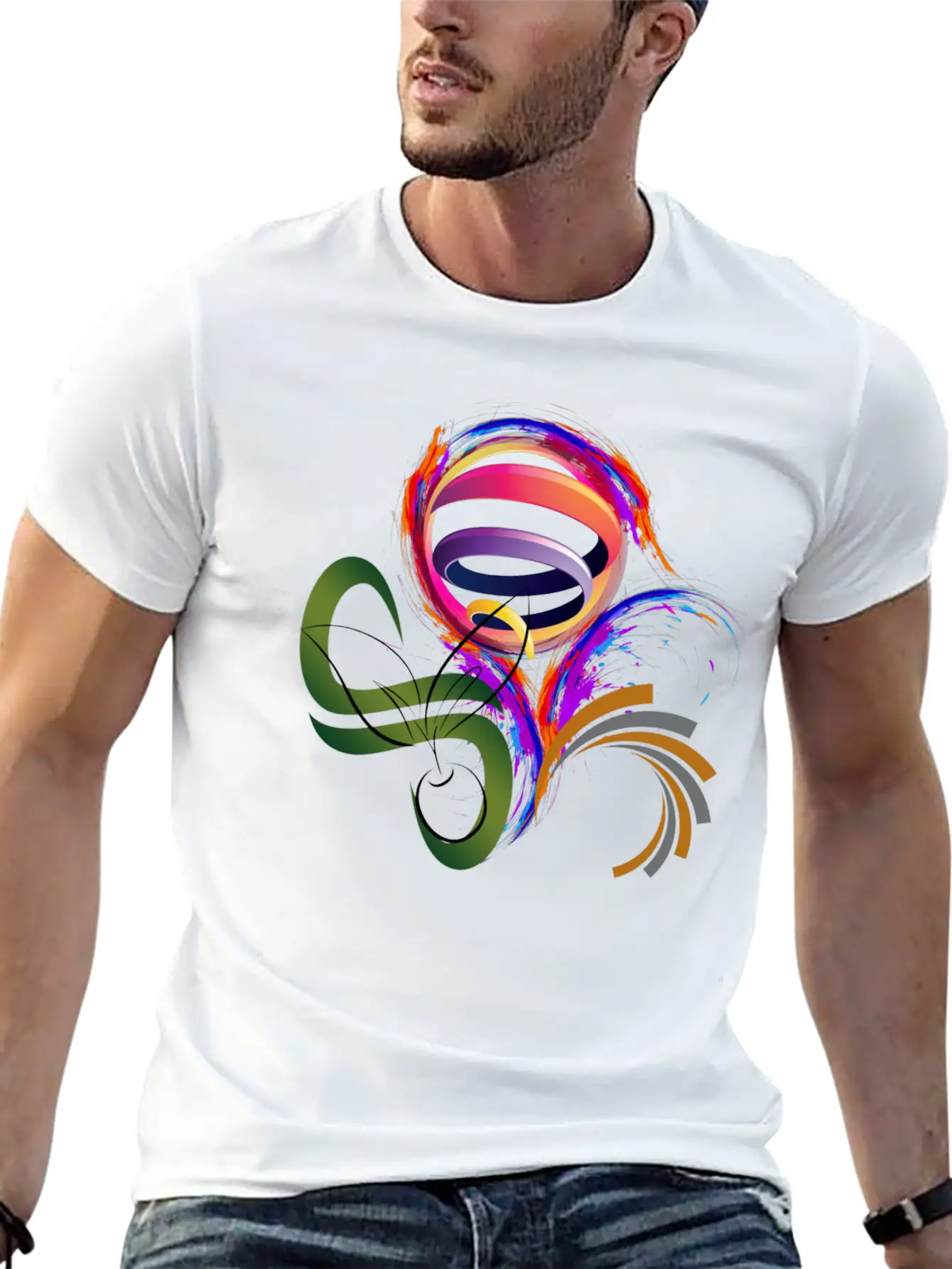 Puzzled Design Having Multi Color Classic Fit Graphic Tee For Daily Comfort – Unisex Cotton Shirt
