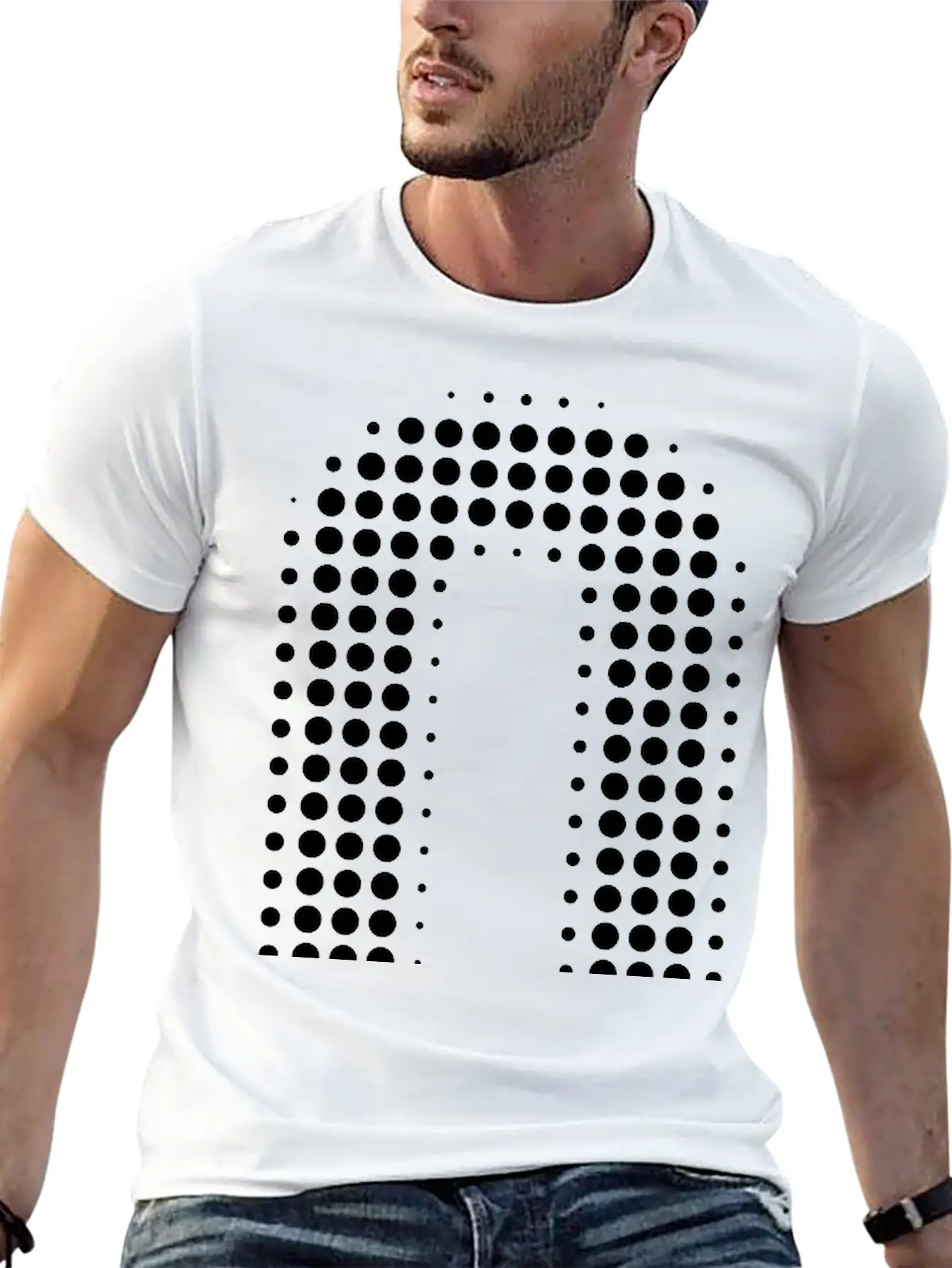 Q Letter Dot Pattern Gift Stylish Everyday T-Shirt – Unisex Basic Cotton Tee