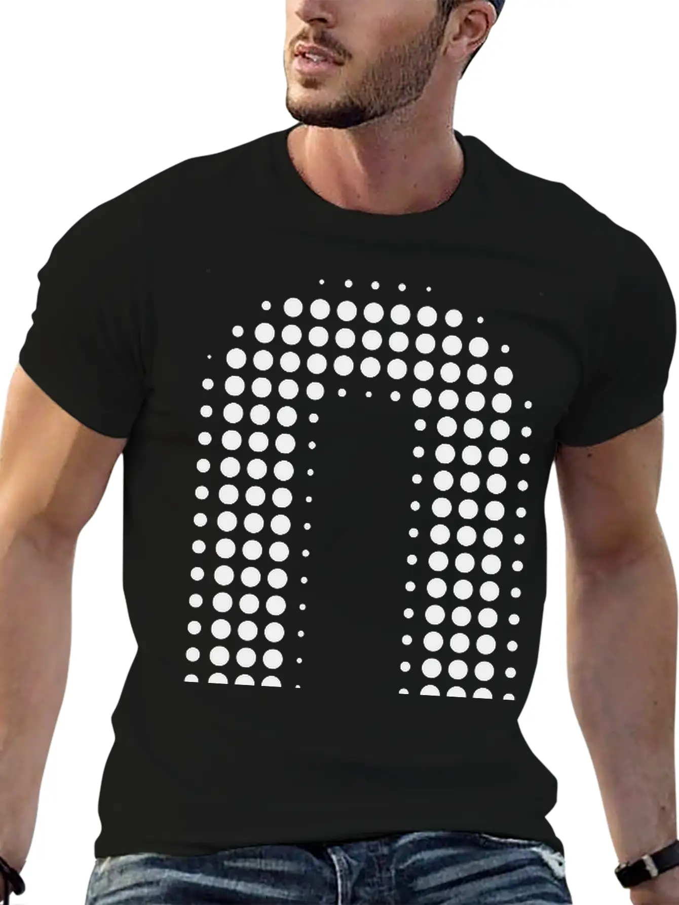 Q Letter Dot Pattern Gift Stylish Everyday T-Shirt – Unisex Basic Cotton Tee